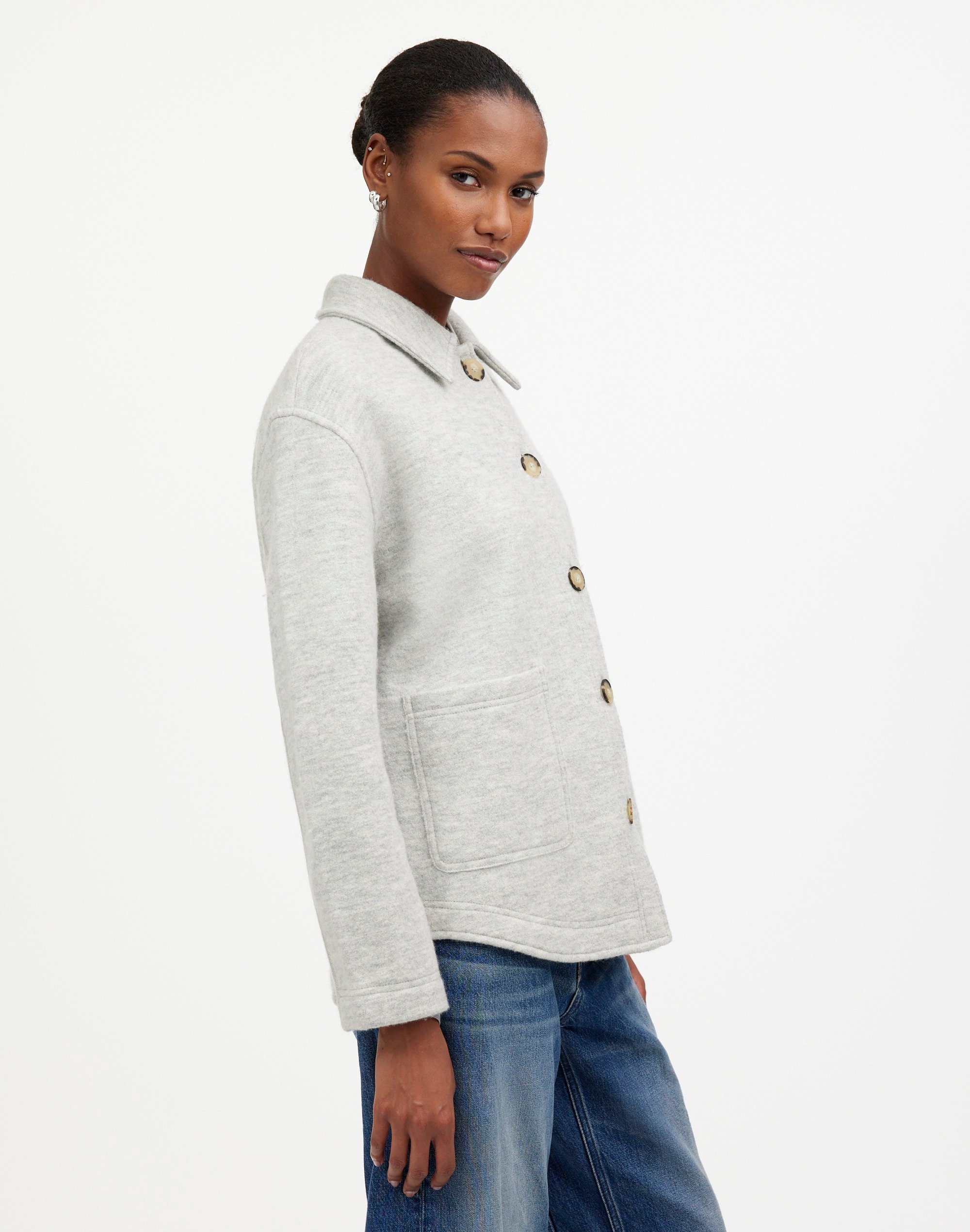 Boiled Wool Sweater Shirt Jacket | Madewell