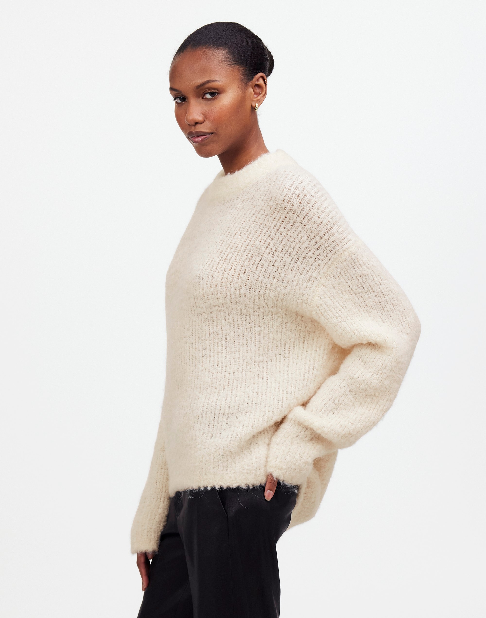 Wool-Alpaca Blend Bouclé-Knit Oversized Sweater | Madewell