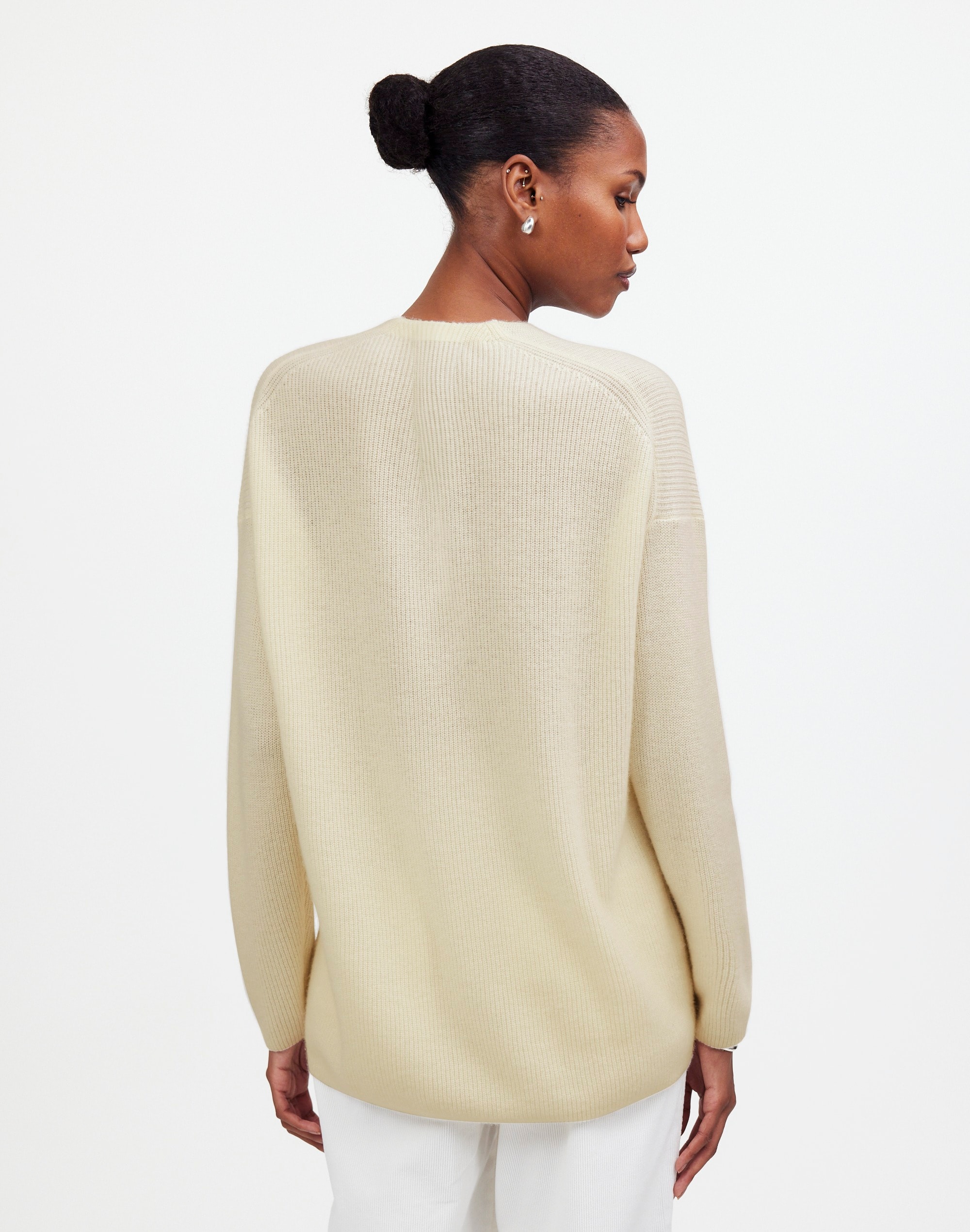 Ribbed Cashmere V-Neck Sweater | Madewell