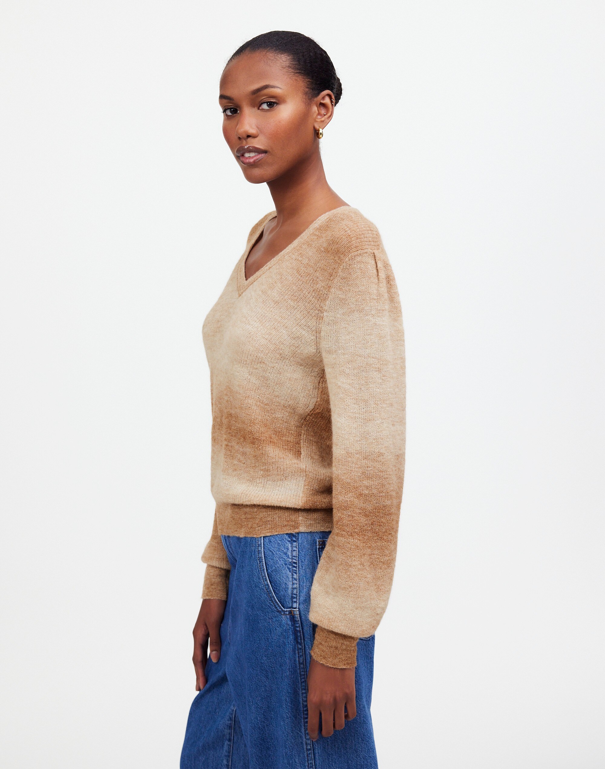 Alpaca-Blend Deep V-Neck Sweater | Madewell