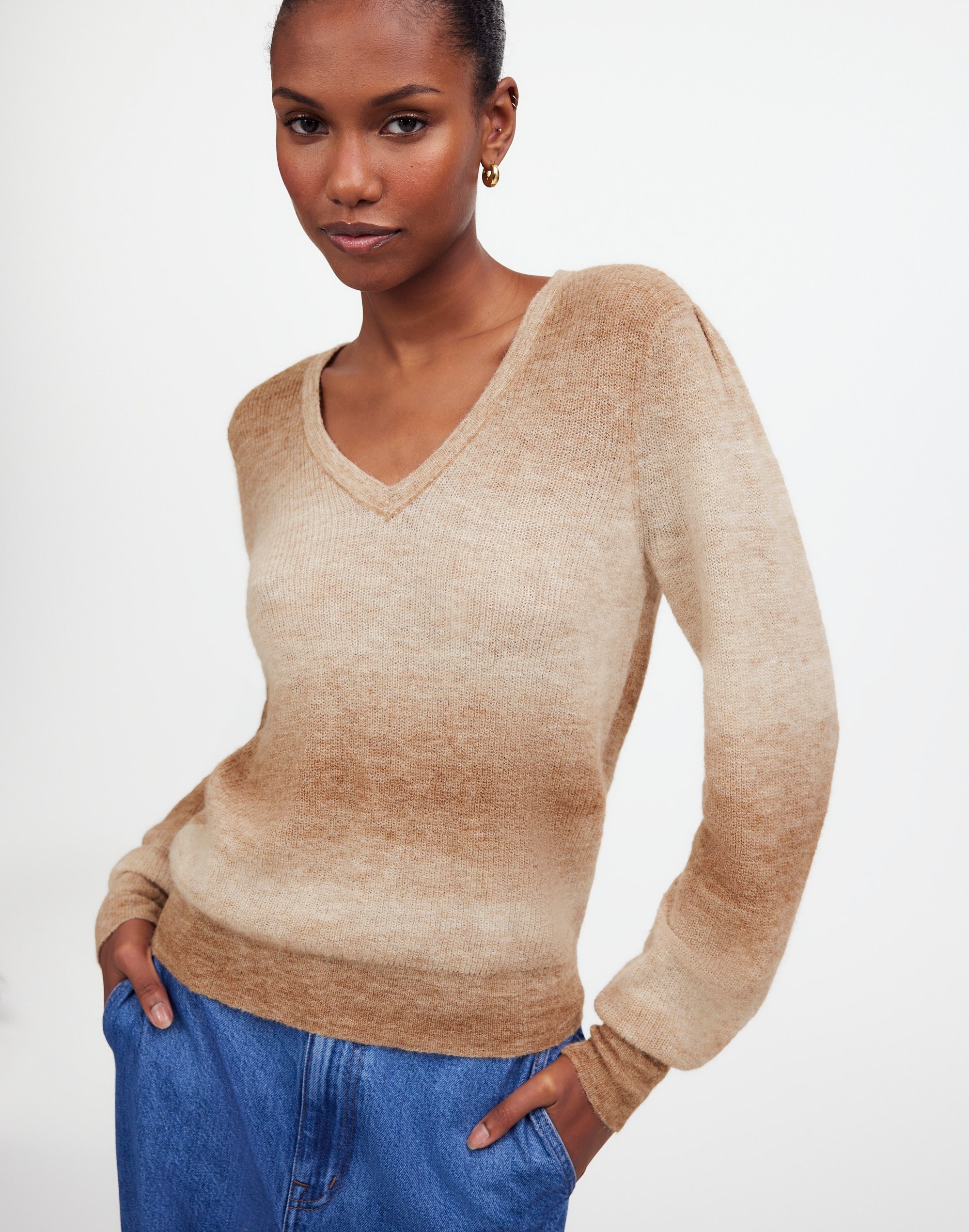 Alpaca-Blend Deep V-Neck Sweater | Madewell