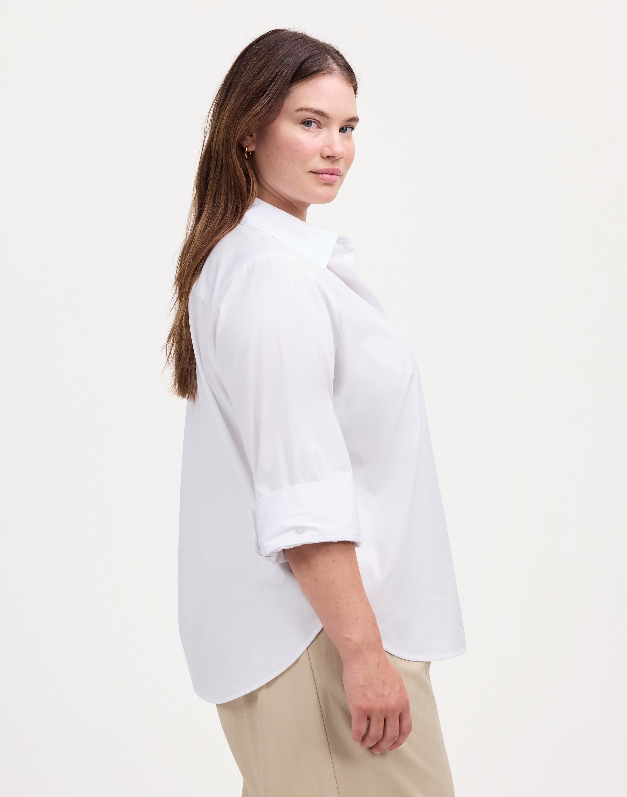 Plus Easy Y-Neck Button-Up Shirt | Madewell