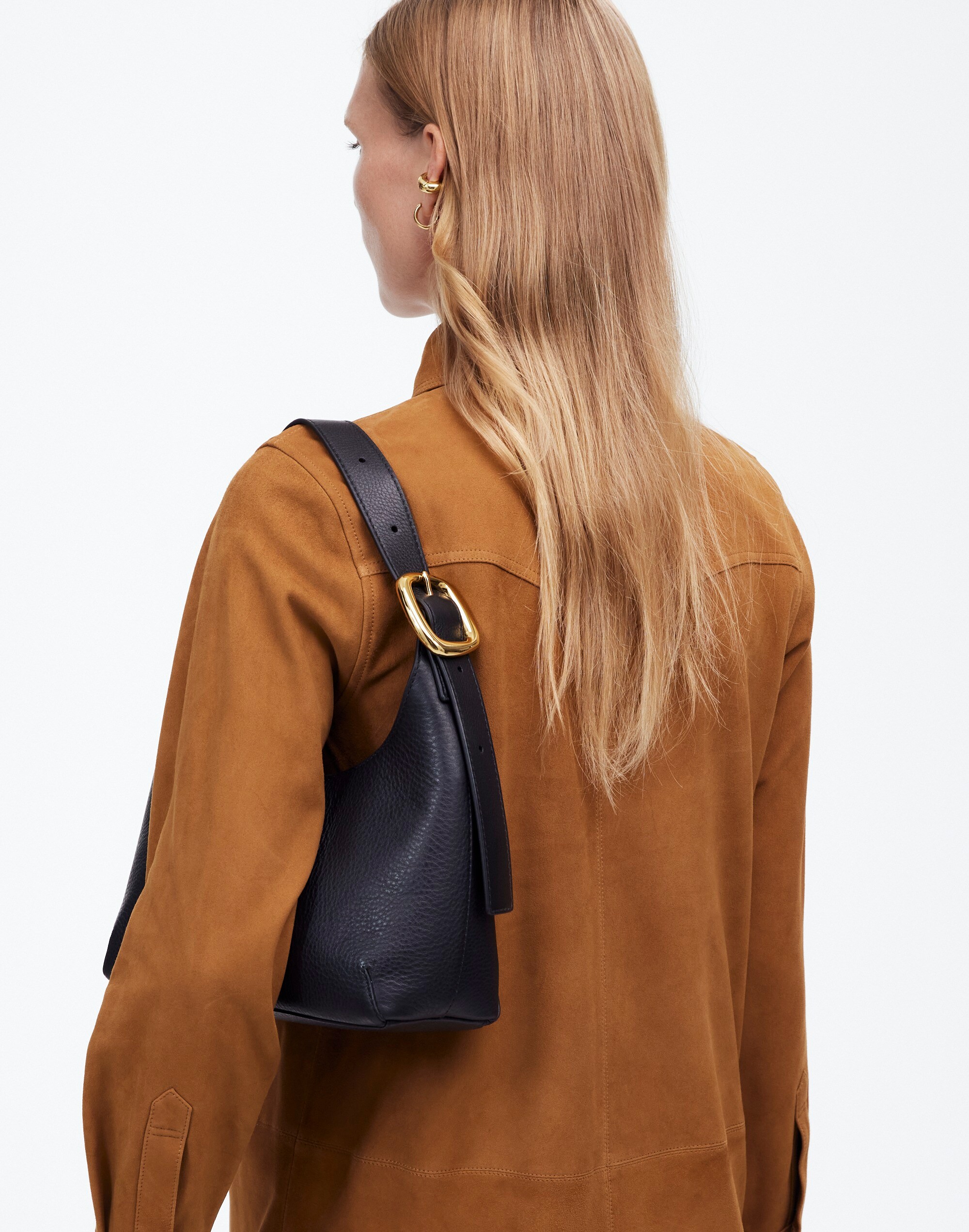 The Sculptural-Buckle Shoulder Bag | Madewell