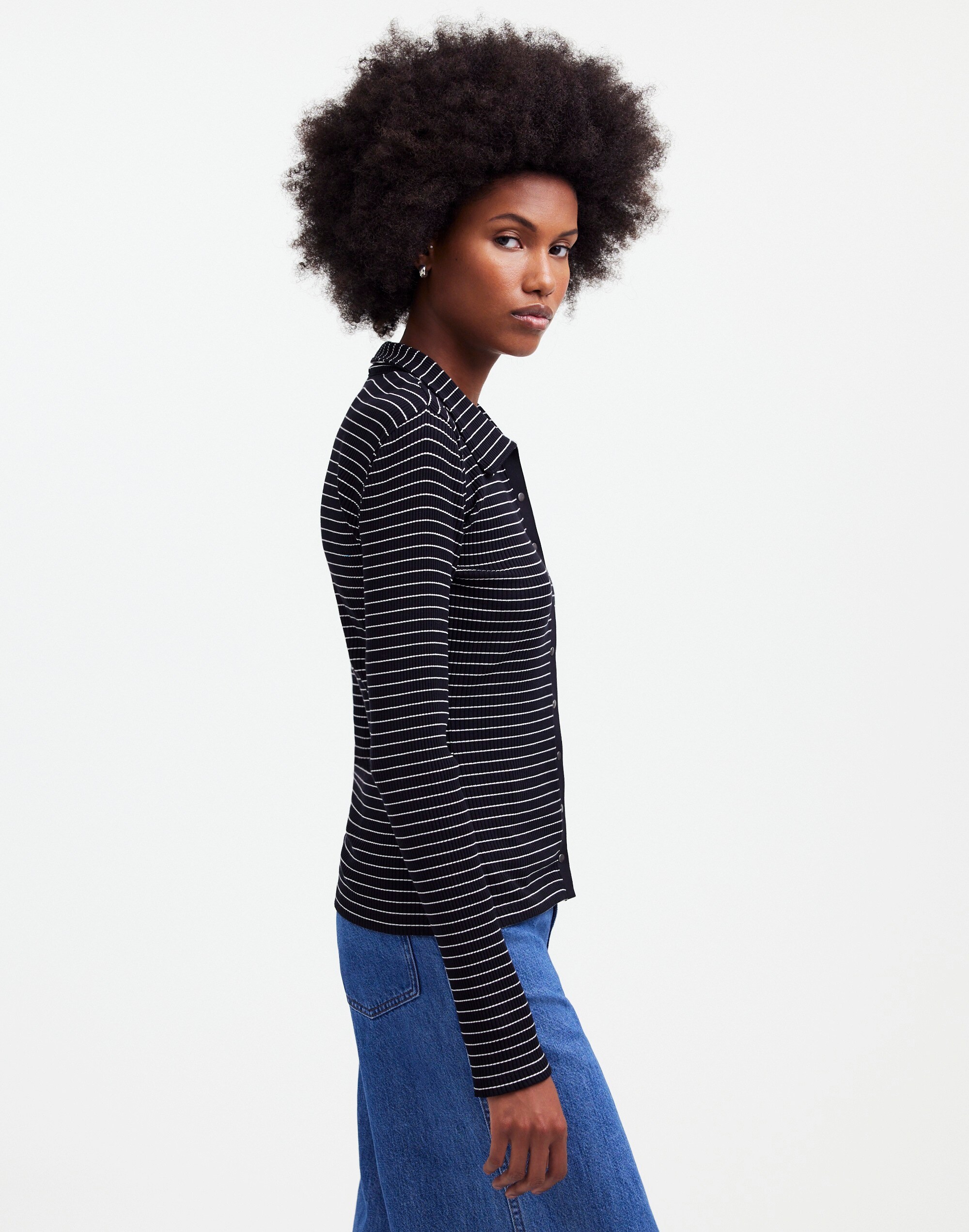 Snap-Front Cardigan Top | Madewell