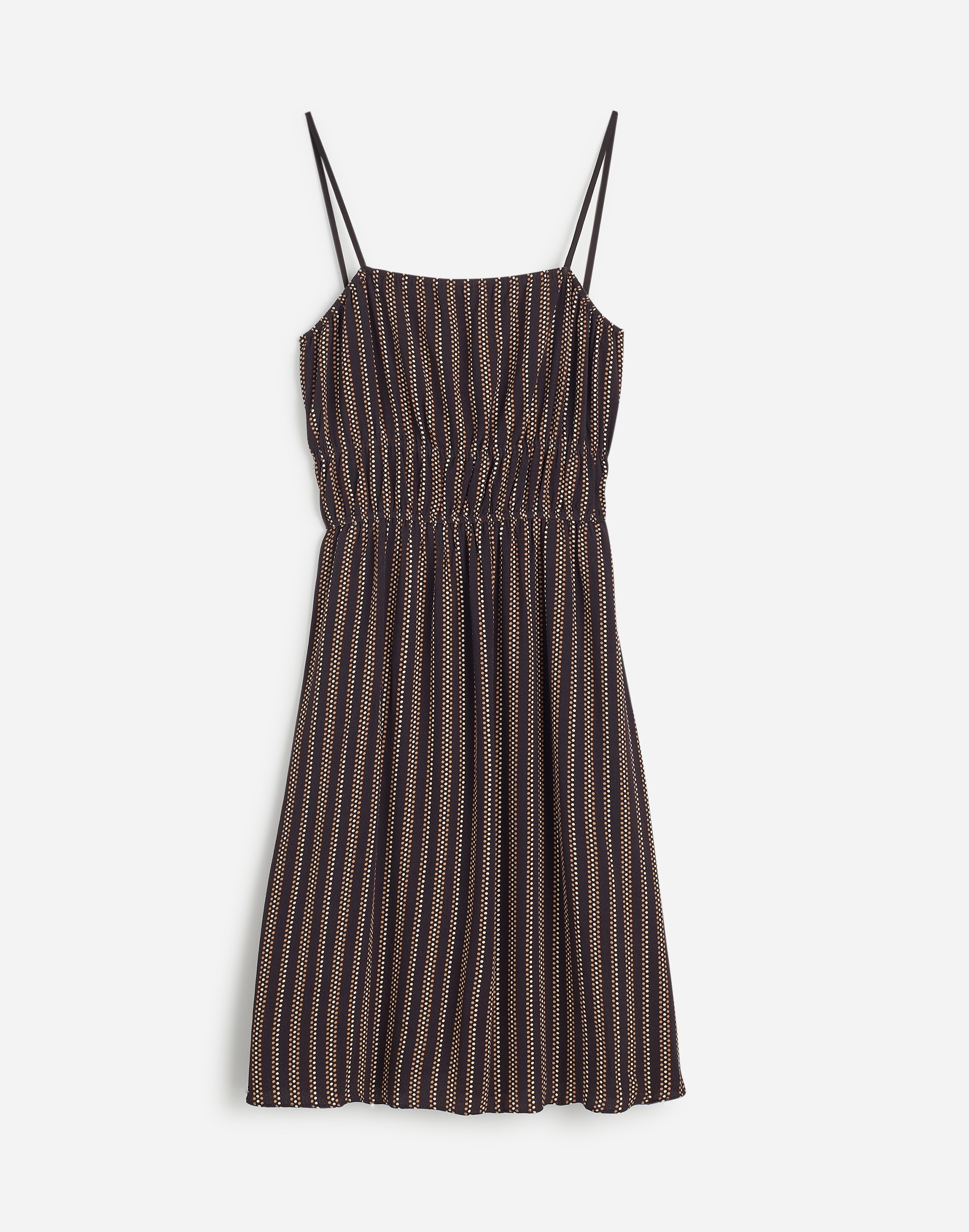 Smocked Square-Neck Mini Dress Stripe | Madewell