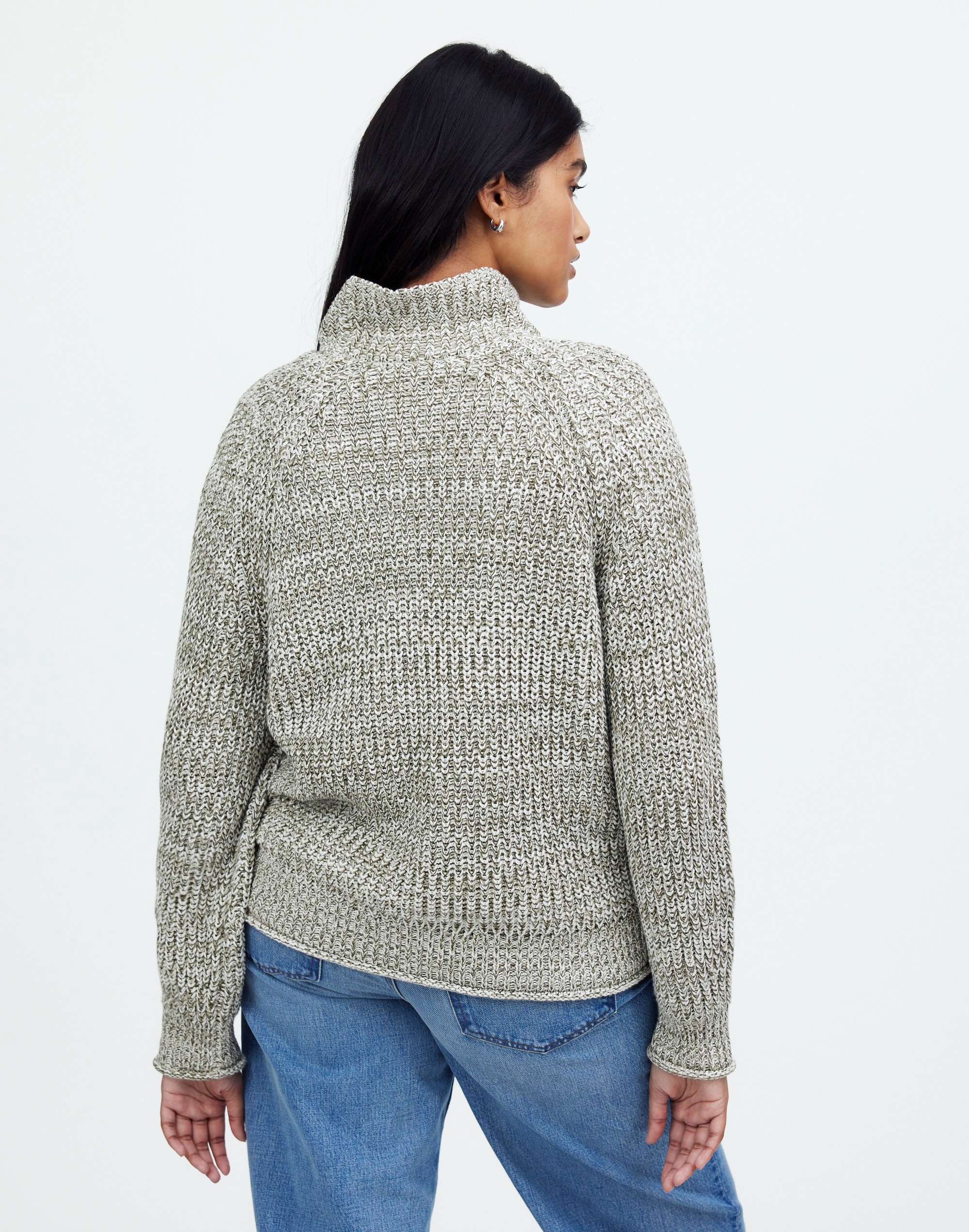 Plus Marled Cotton Mockneck Sweater | Madewell