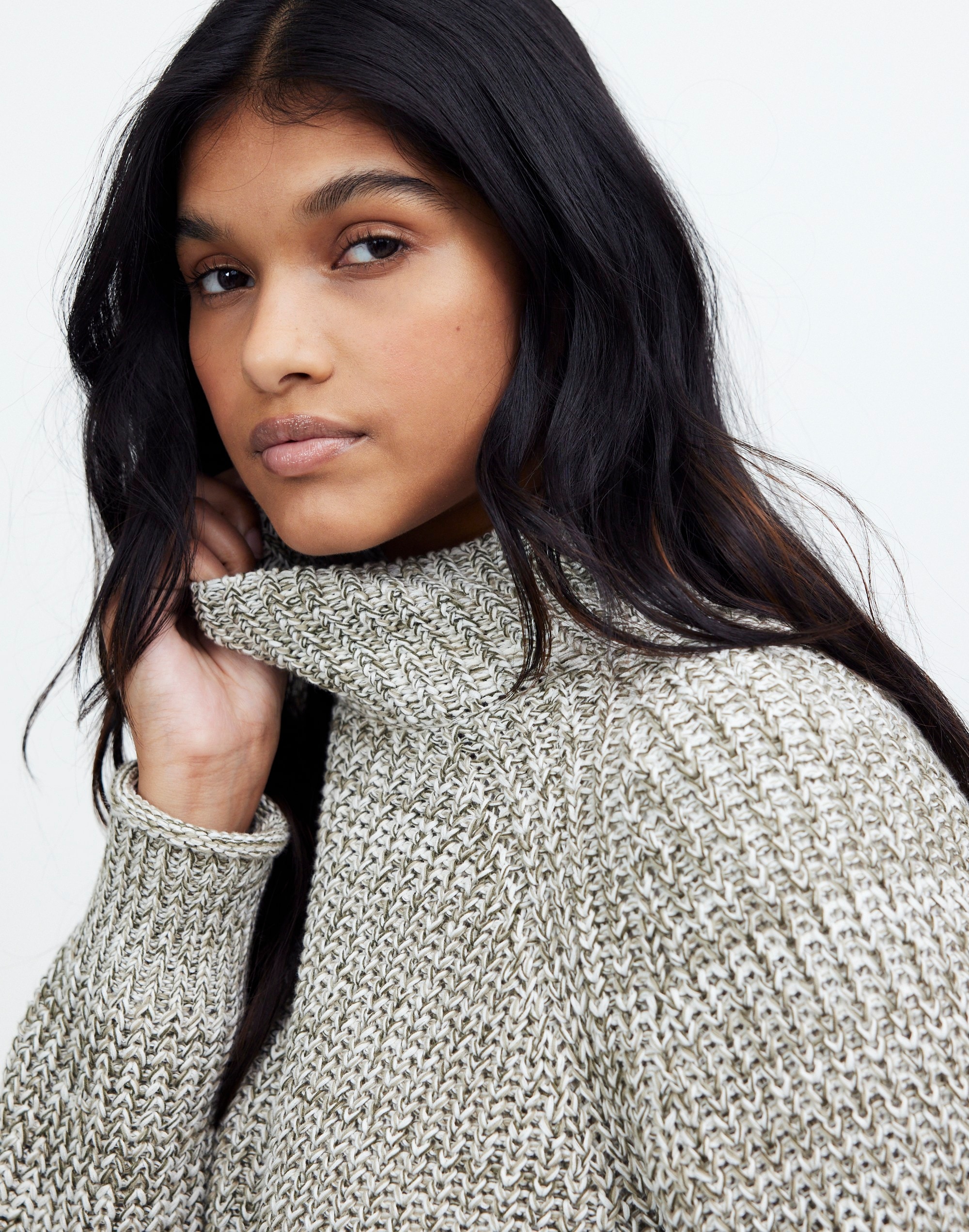 Plus Marled Cotton Mockneck Sweater | Madewell