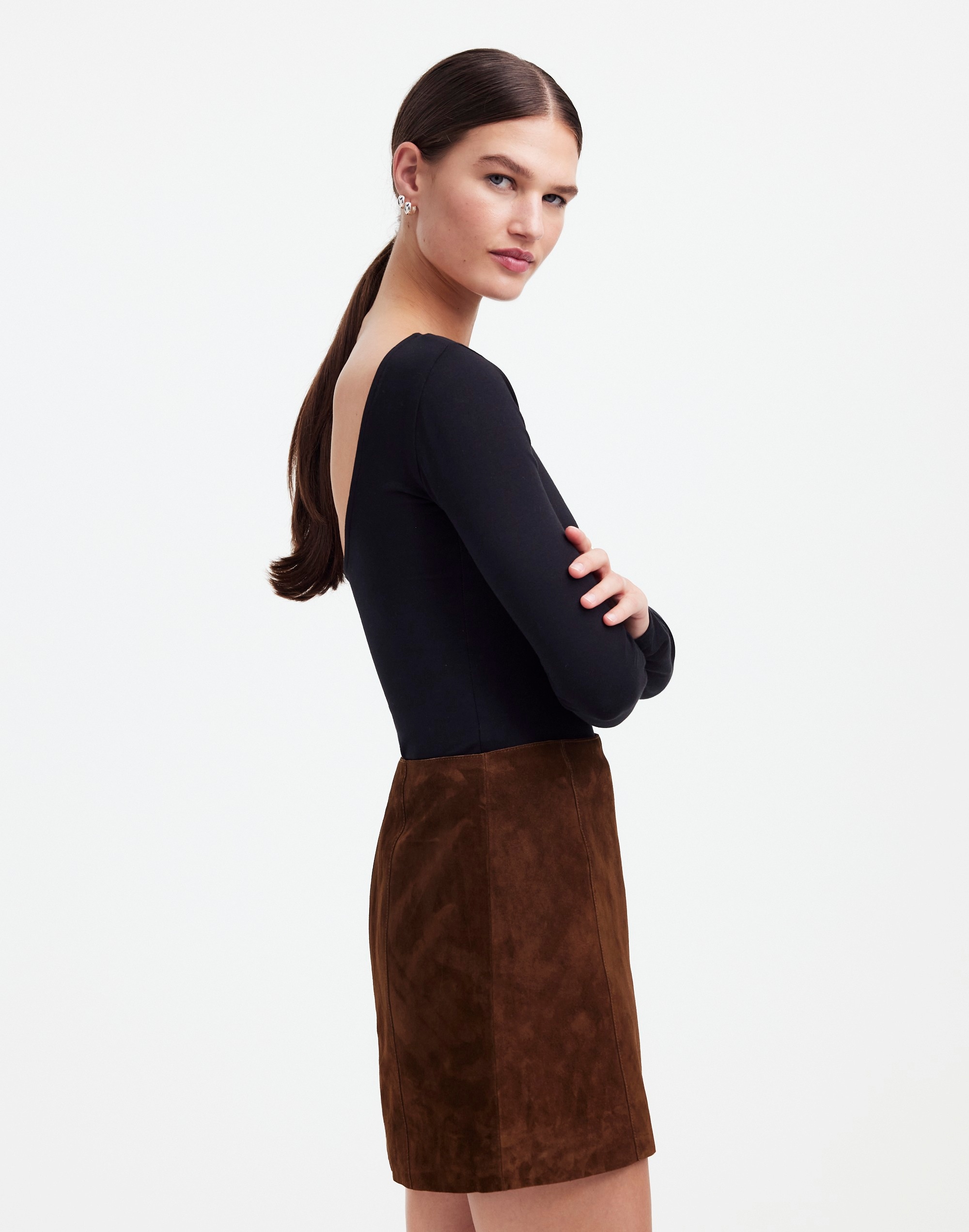 Alexa Chung for Madewell Suede Mini Skirt |