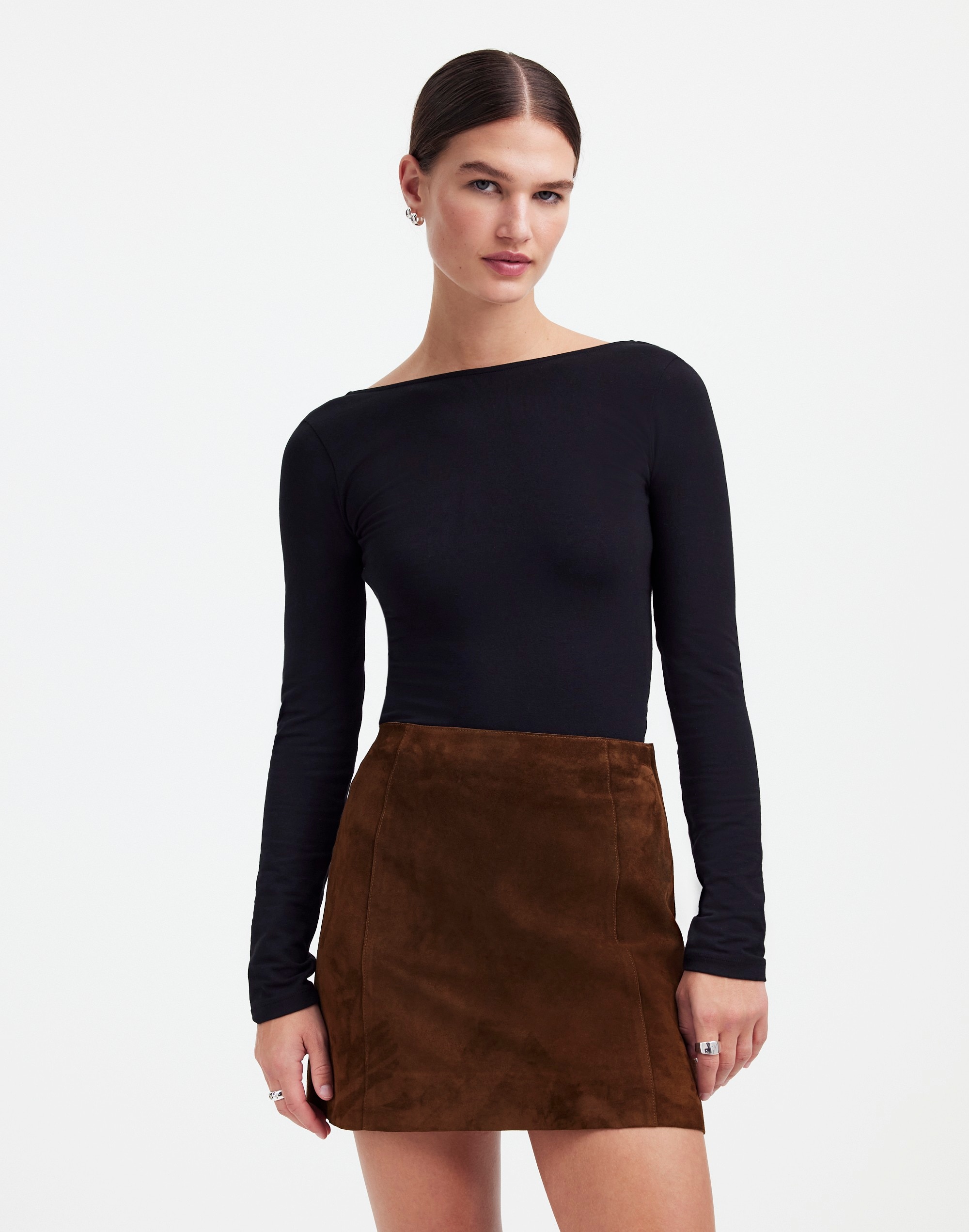 Alexa Chung for Madewell Suede Mini Skirt |