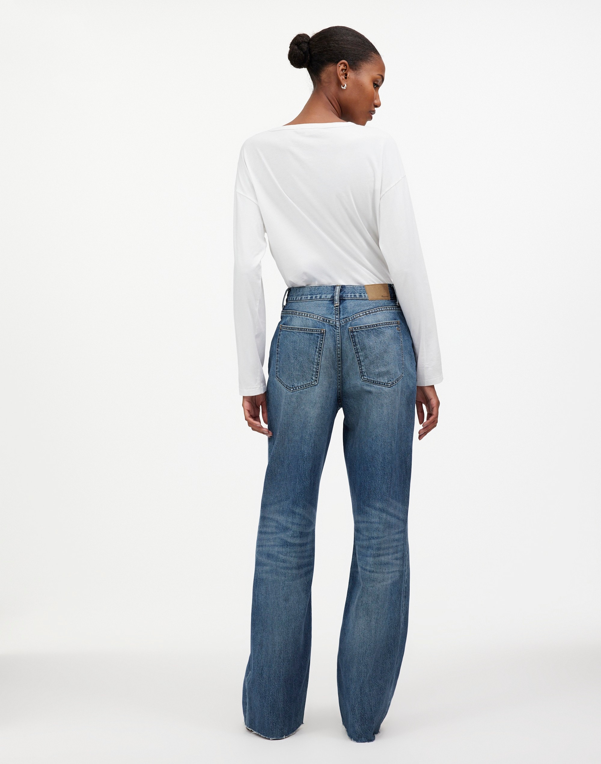 Madewell x Kaihara Denim Low-Slung Baggy Jeans in Mustart Wash | Madewell