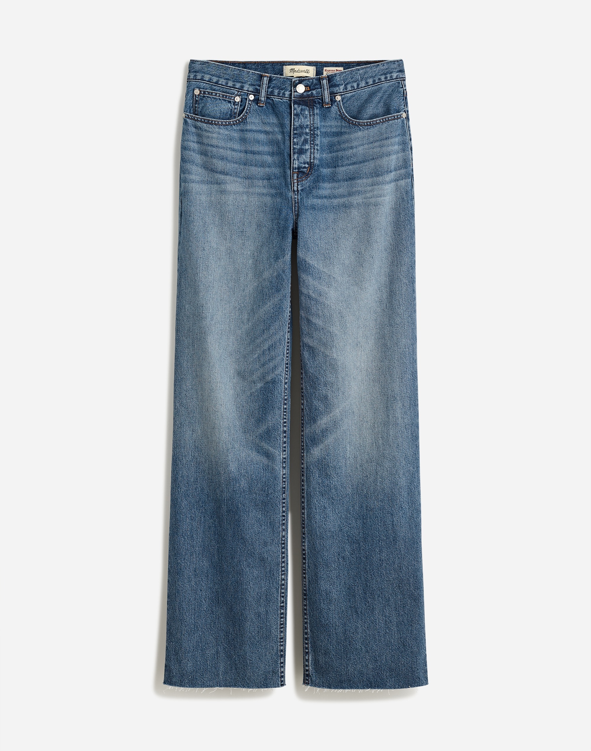 Madewell x Kaihara Denim Low-Slung Baggy Jeans Mustart Wash |