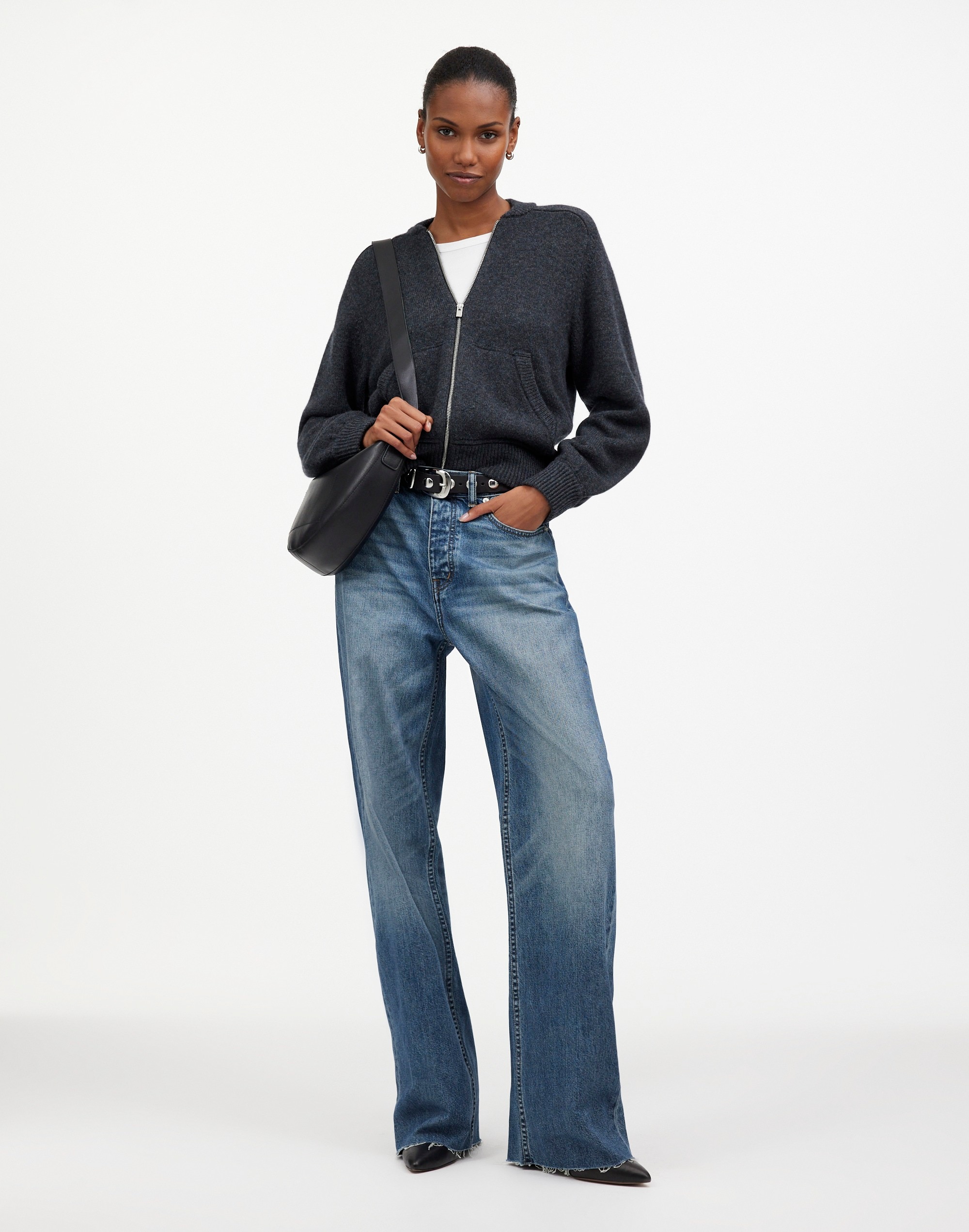 Madewell x Kaihara Denim Low-Slung Baggy Jeans Mustart Wash |