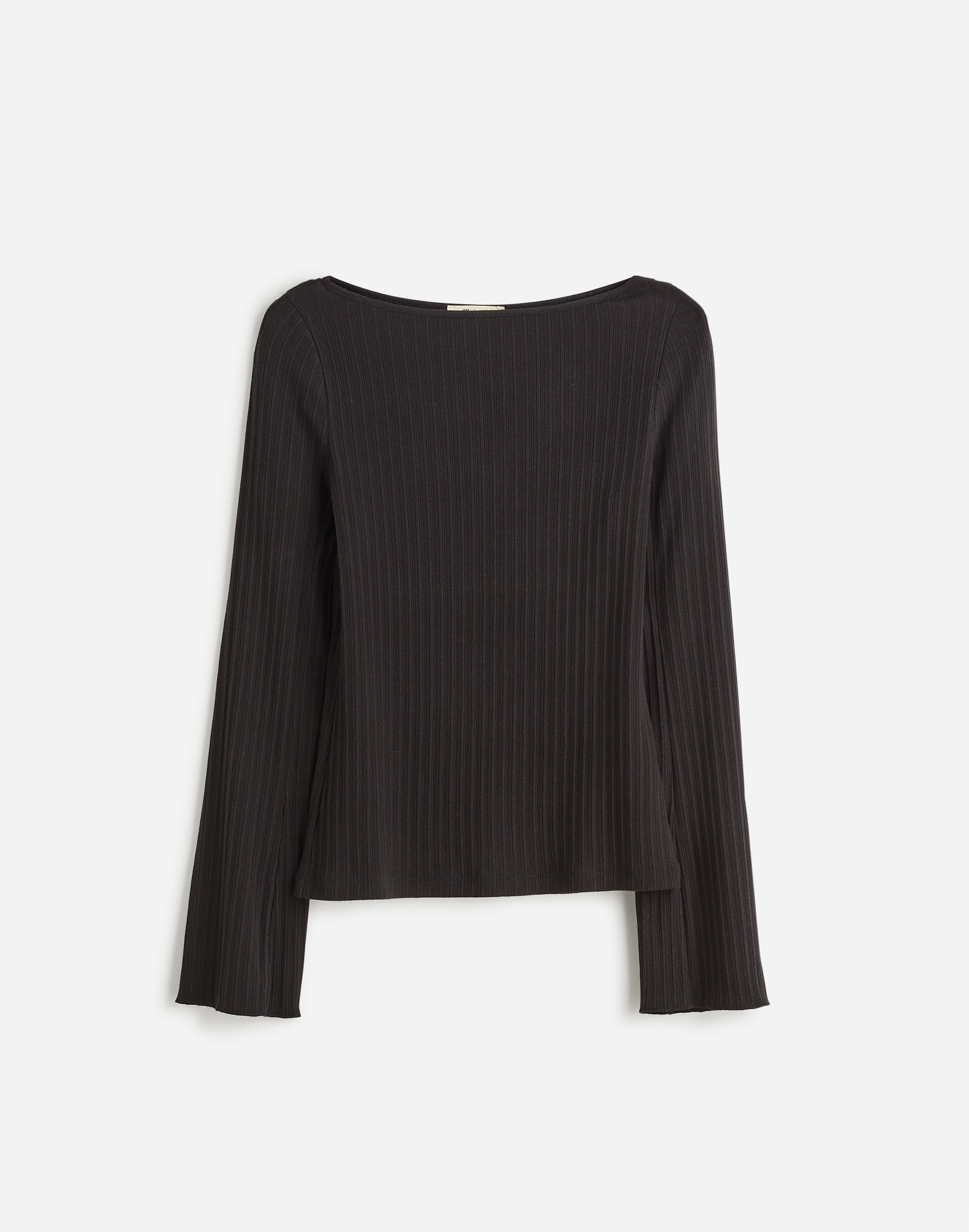 Ribbed Long-Sleeve Boatneck Top | Madewell