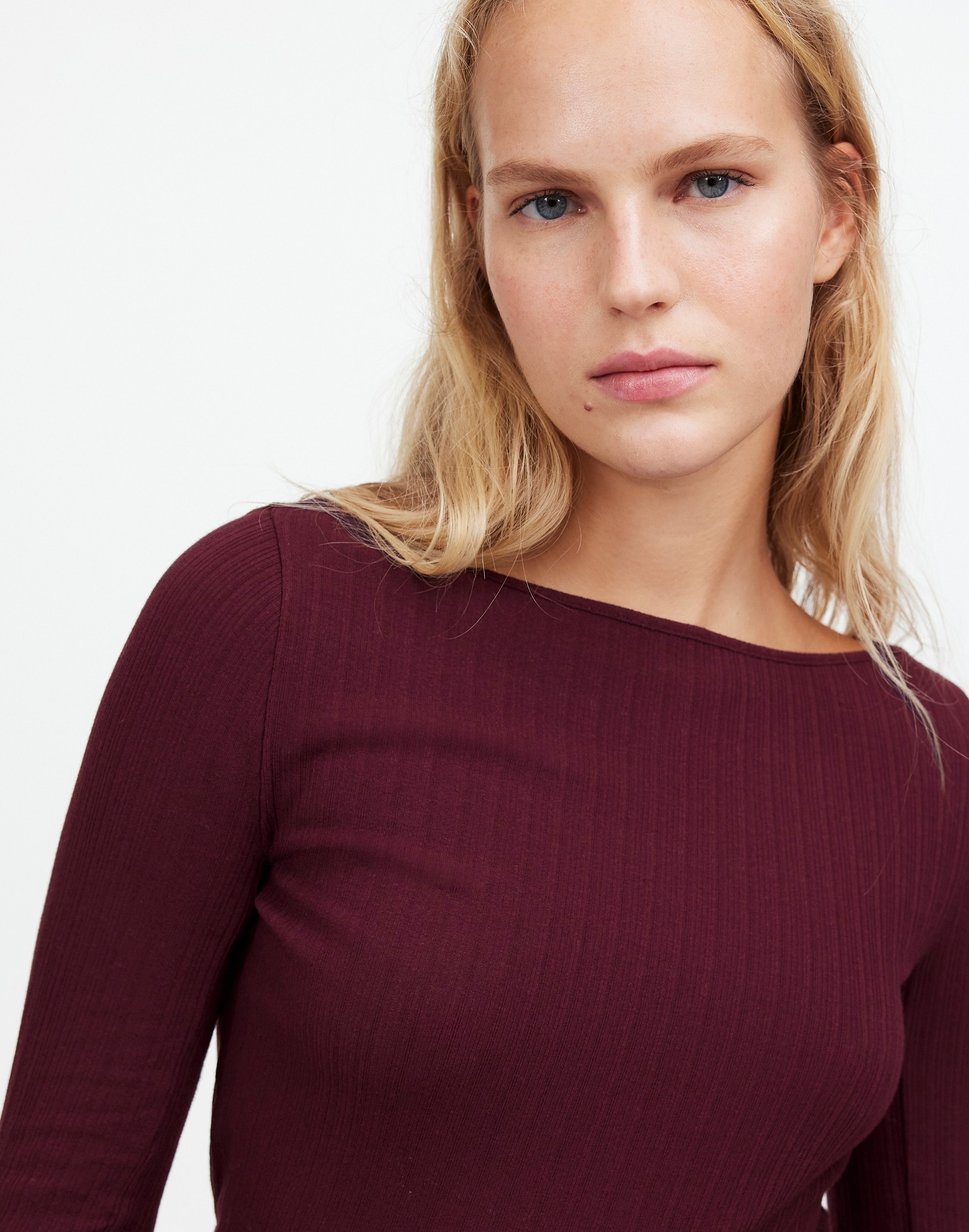 Ribbed Long-Sleeve Boatneck Top | Madewell