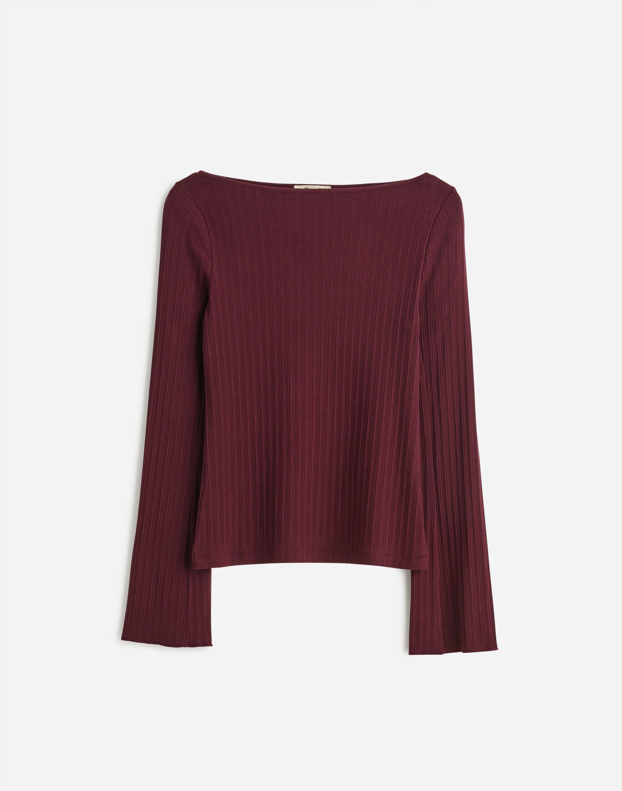 Ribbed Long-Sleeve Boatneck Top | Madewell