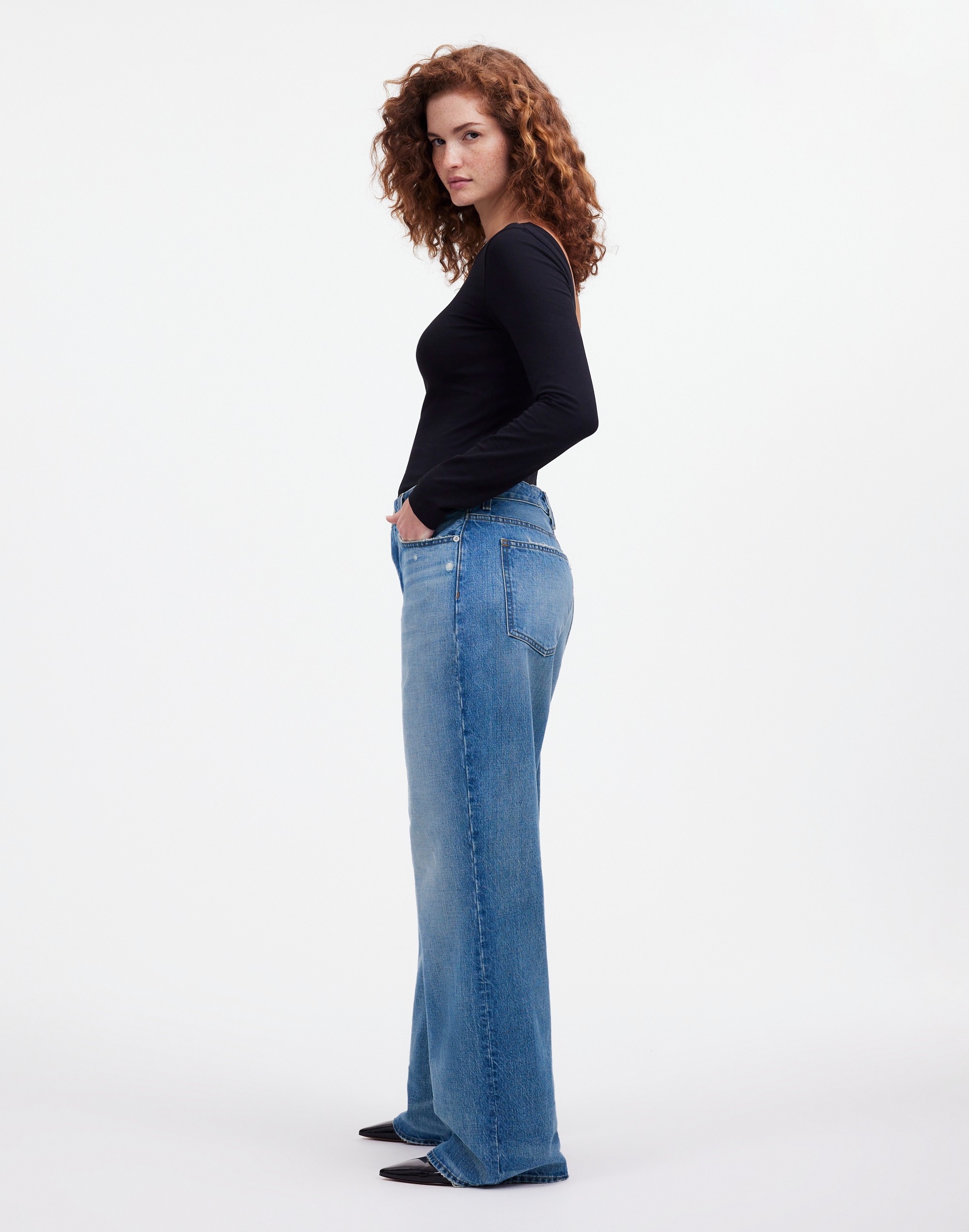 Curvy Low-Slung Baggy Jeans Hamburg Wash | Madewell