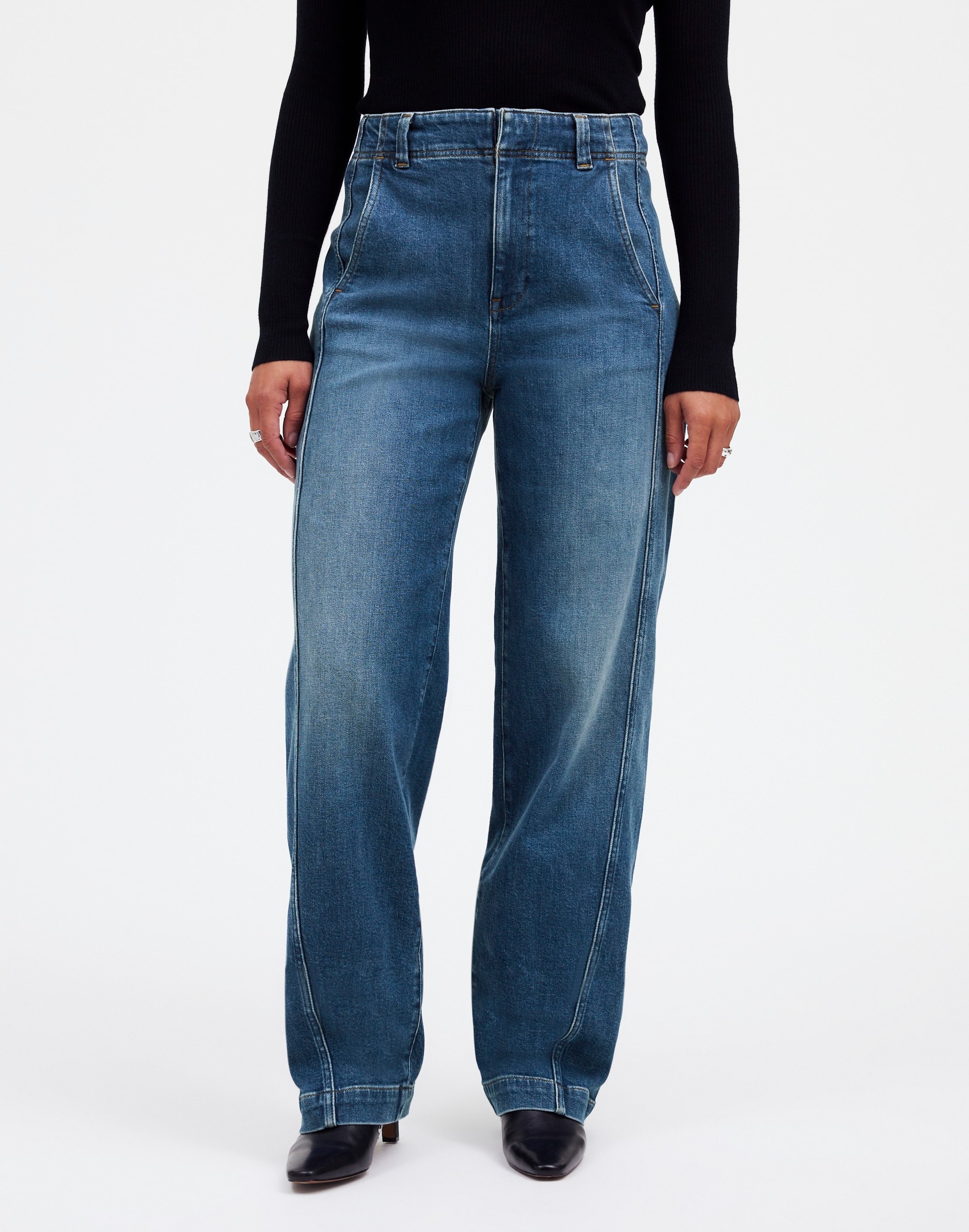 Curvy Tapered Denim Trousers Calvert Wash | Madewell