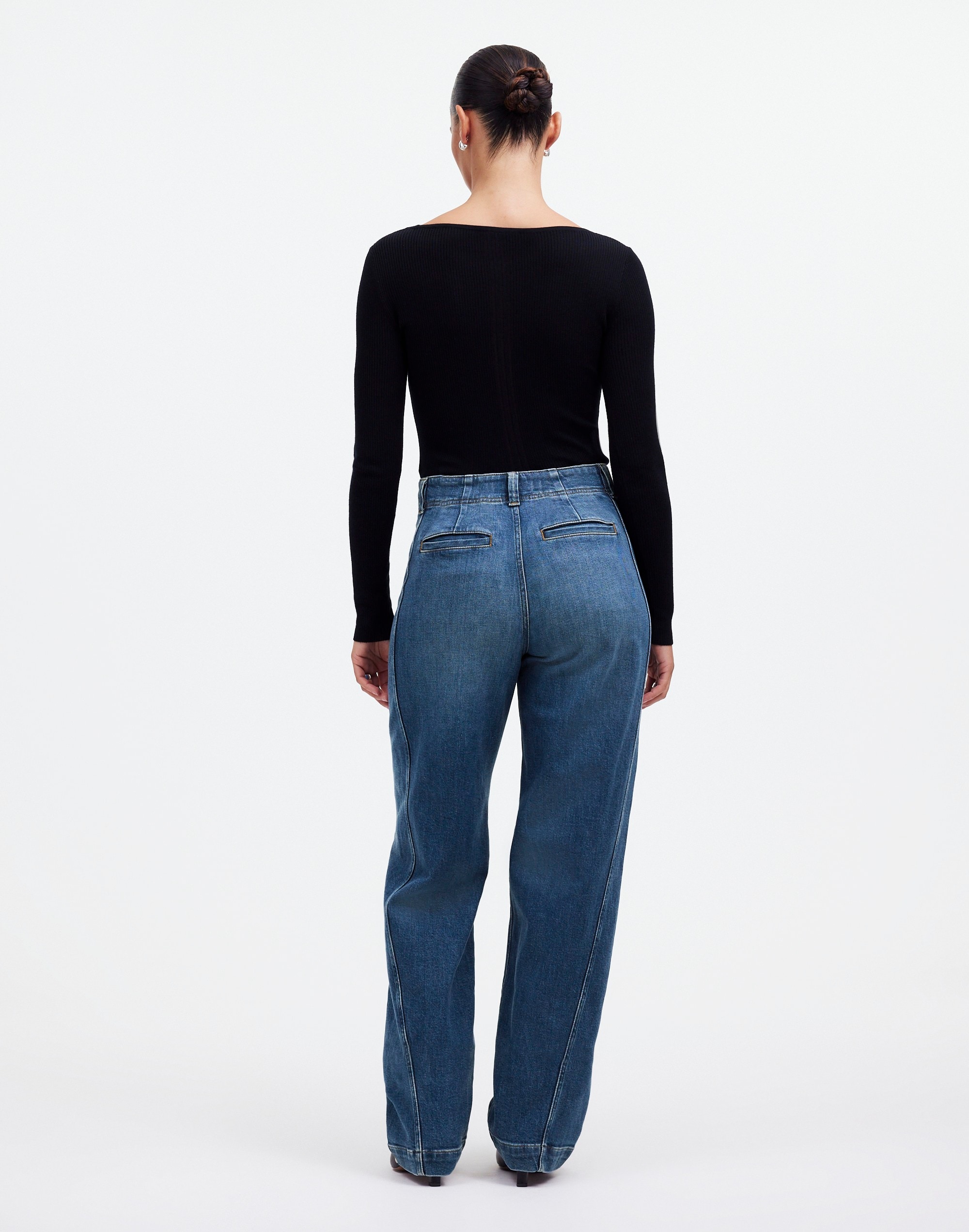 Curvy Tapered Denim Trousers Calvert Wash | Madewell