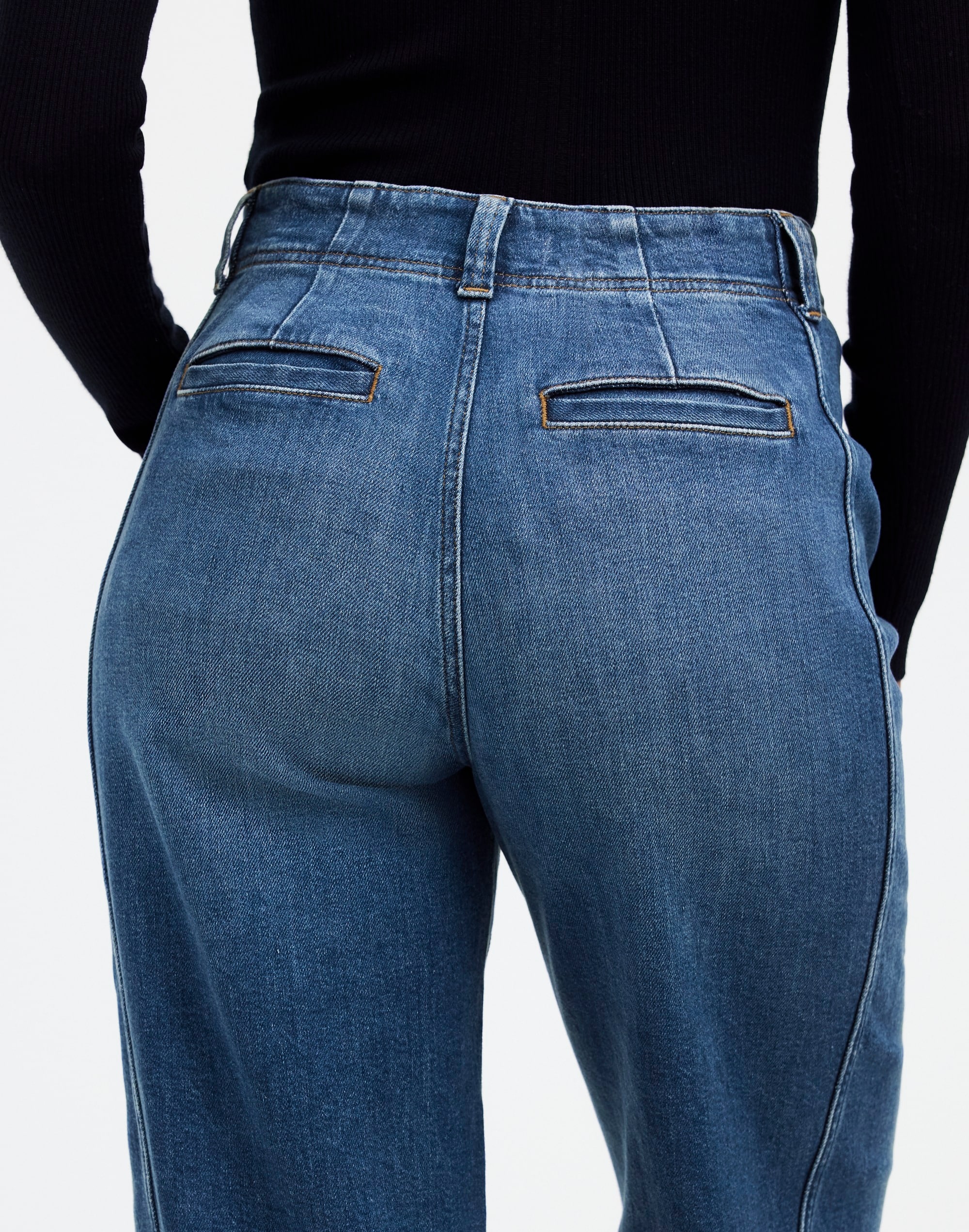 Curvy Tapered Denim Trousers Calvert Wash | Madewell