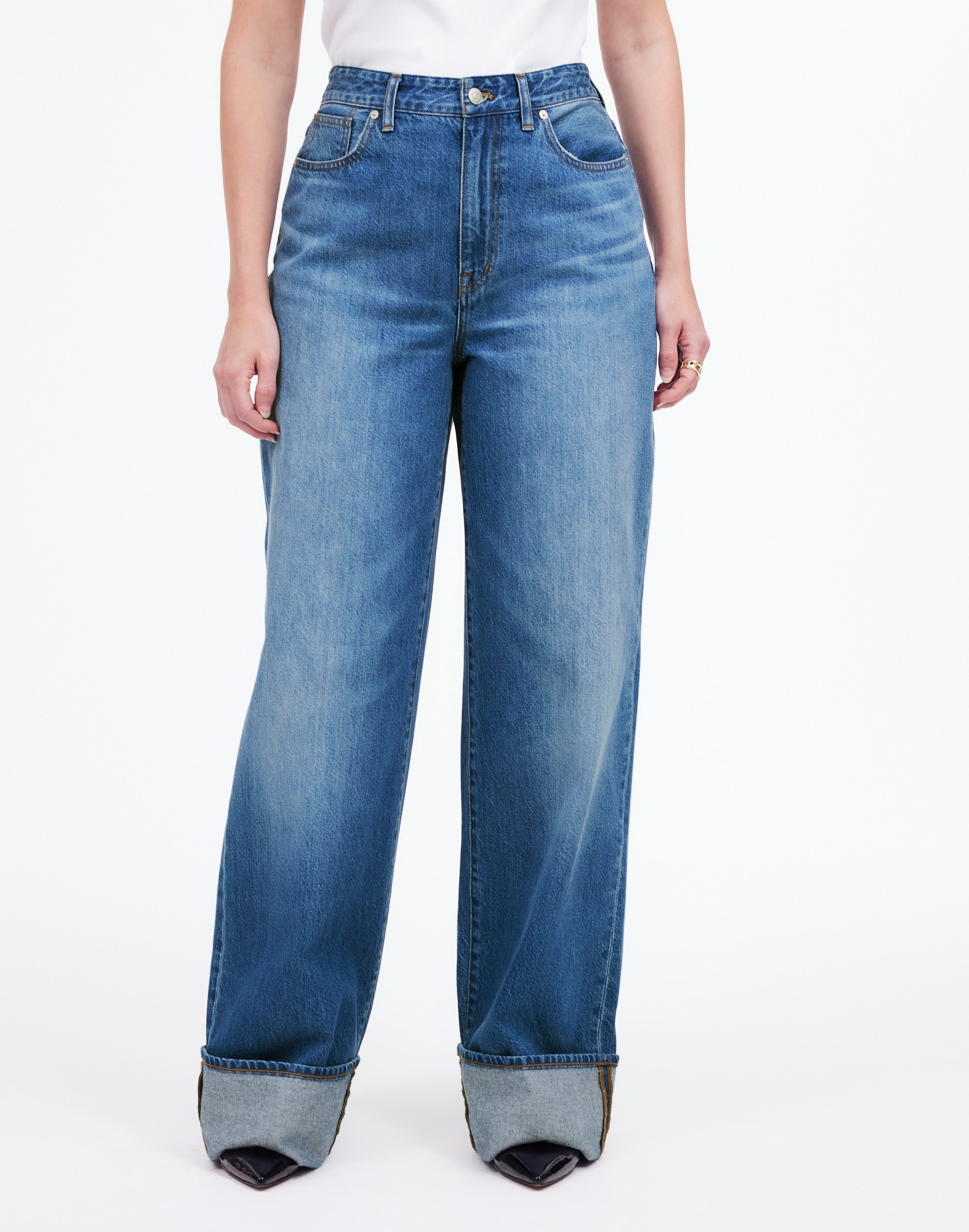 Curvy Superwide-Leg Jeans Fannin Wash | Madewell