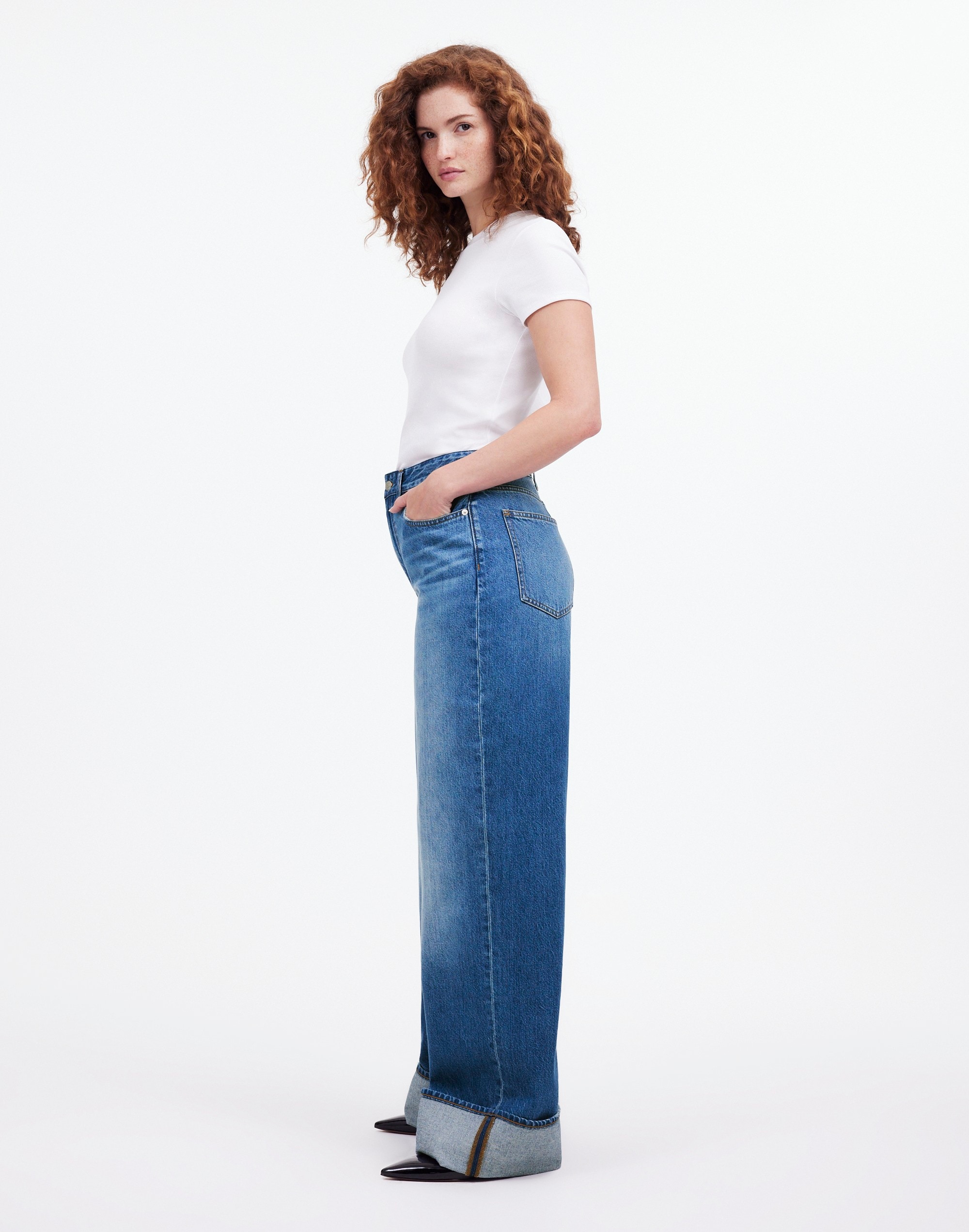 Curvy Superwide-Leg Jeans Fannin Wash | Madewell