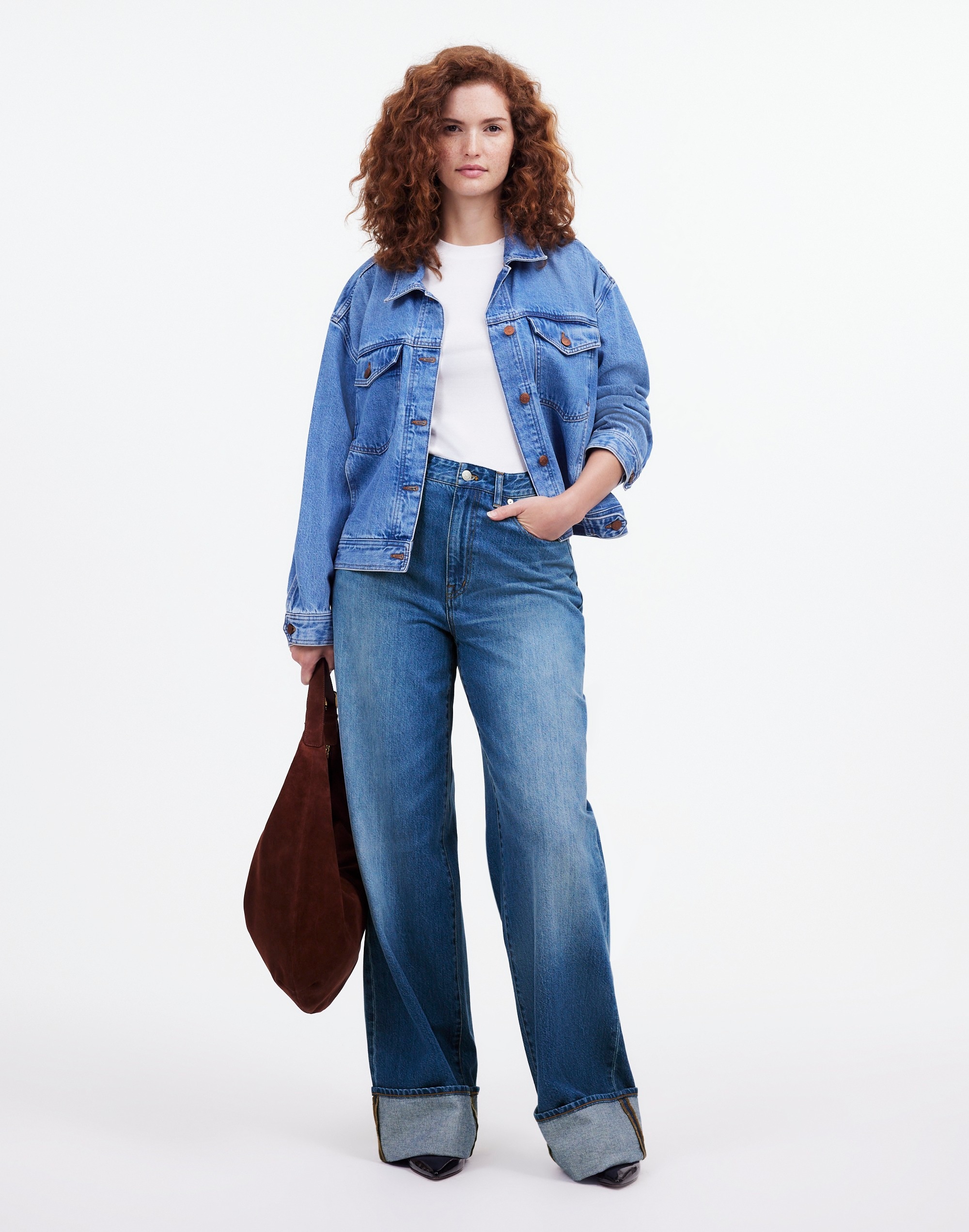 Curvy Superwide-Leg Jeans Fannin Wash | Madewell