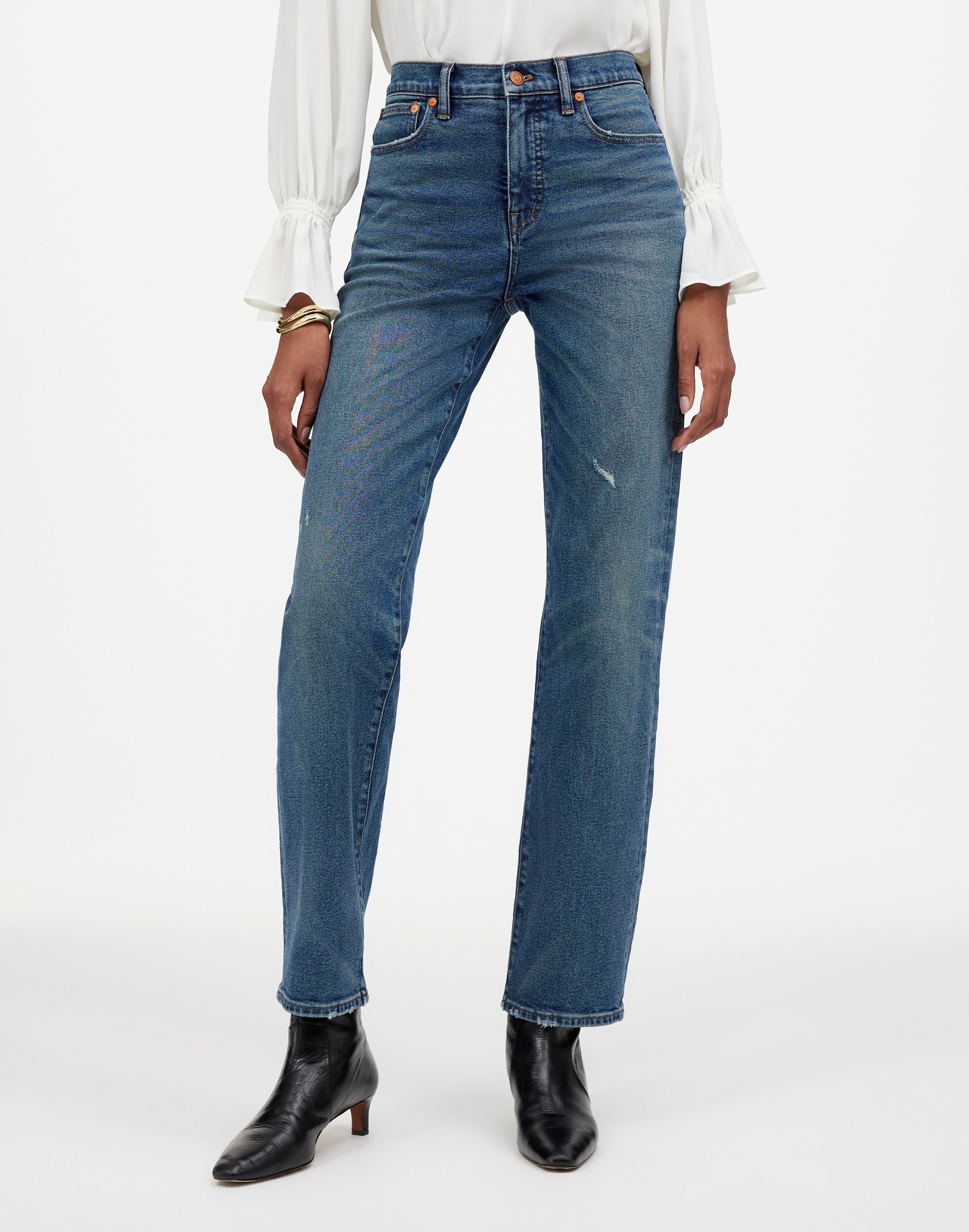 Madewell x Kaihara Denim The Rail Straight Jean Hornbook Wash |