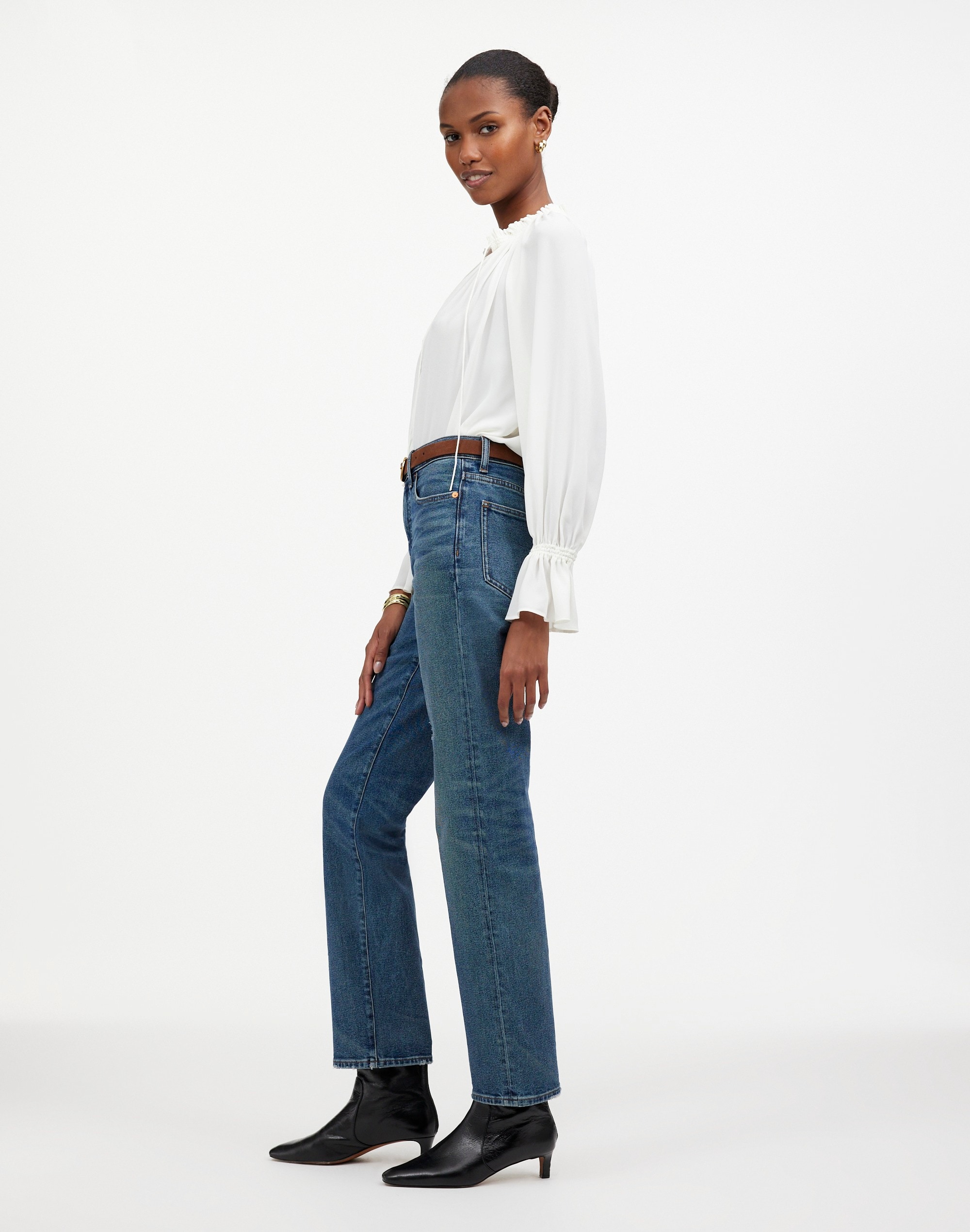 Madewell x Kaihara Denim The Rail Straight Jean Hornbook Wash |