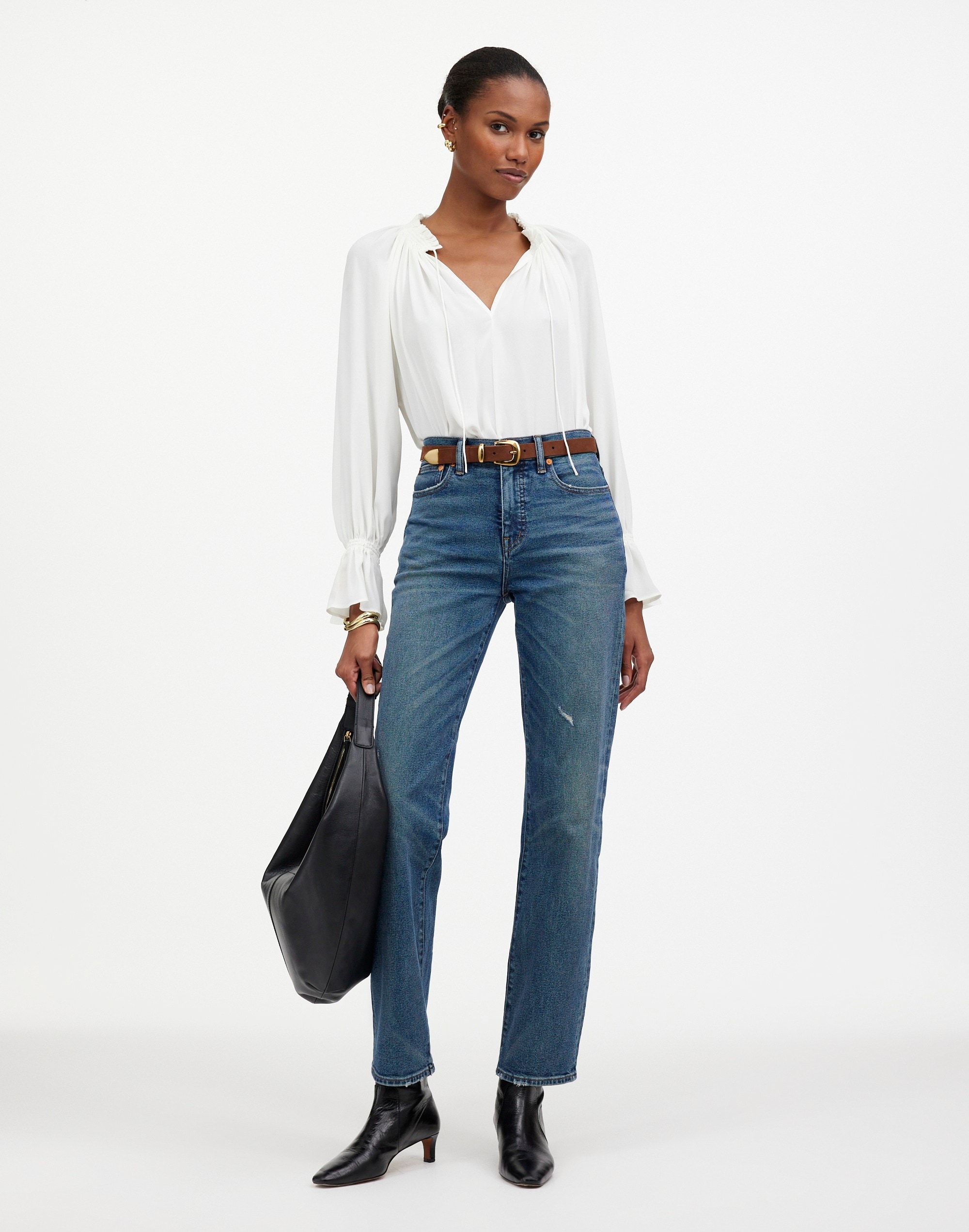 Madewell x Kaihara Denim The Rail Straight Jean Hornbook Wash |