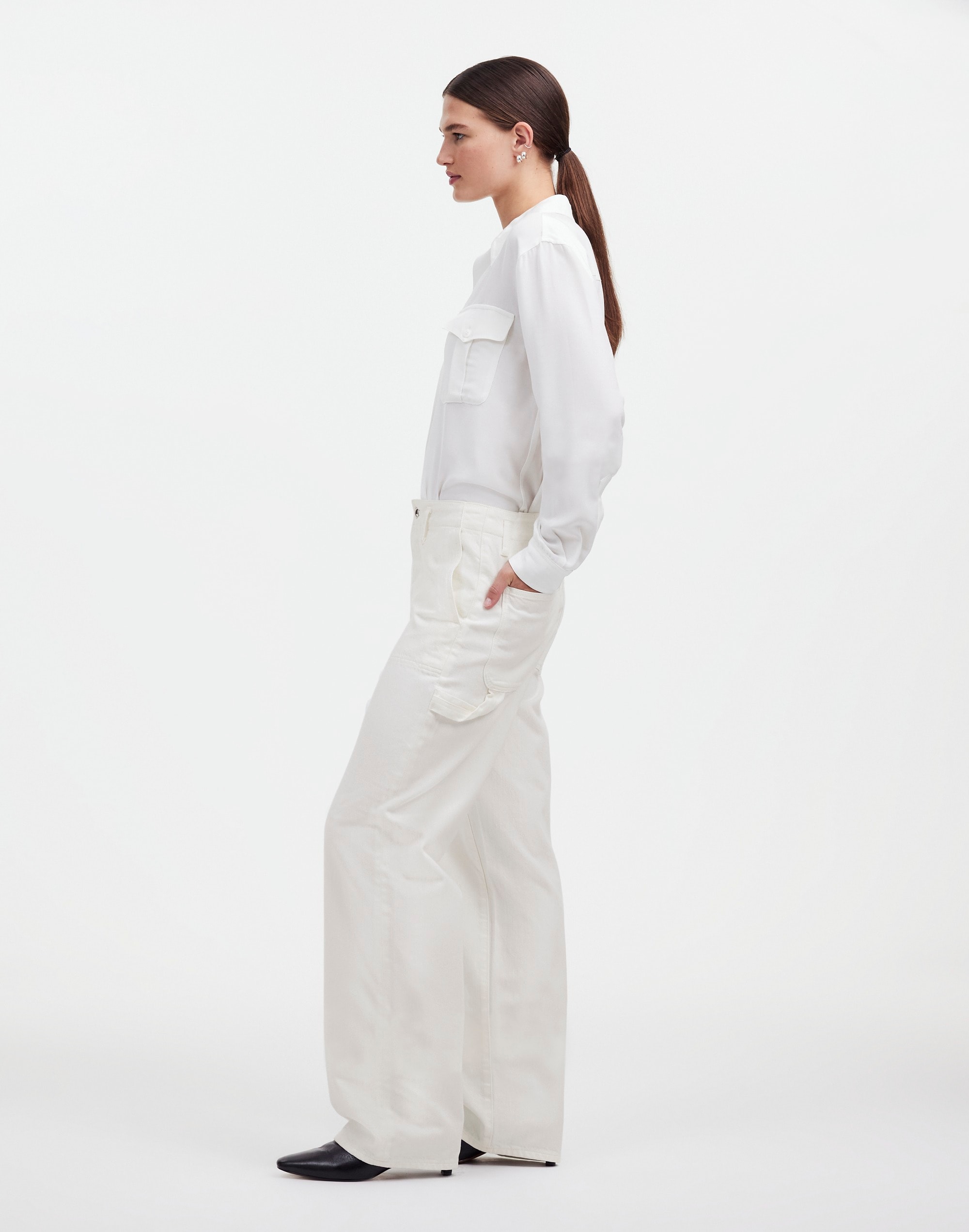 Alexa Chung for Madewell Workwear Jeans True White |