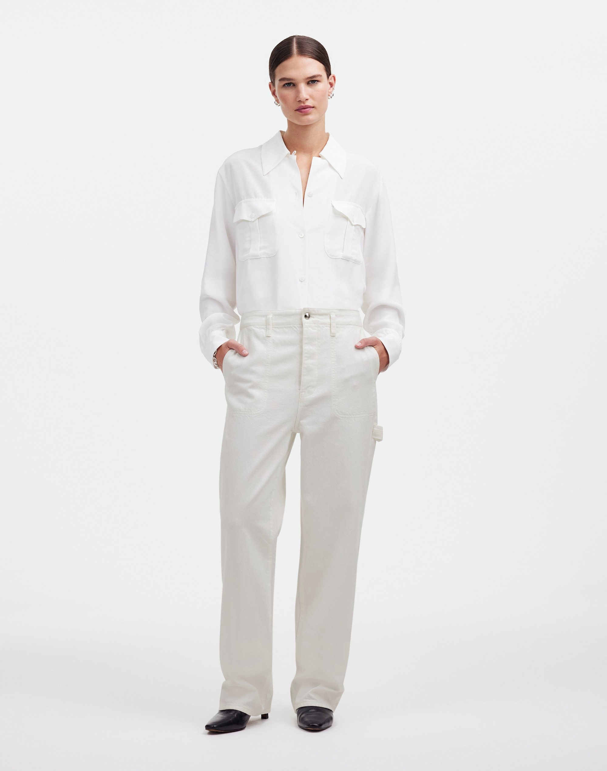 Alexa Chung for Madewell Workwear Jeans True White |