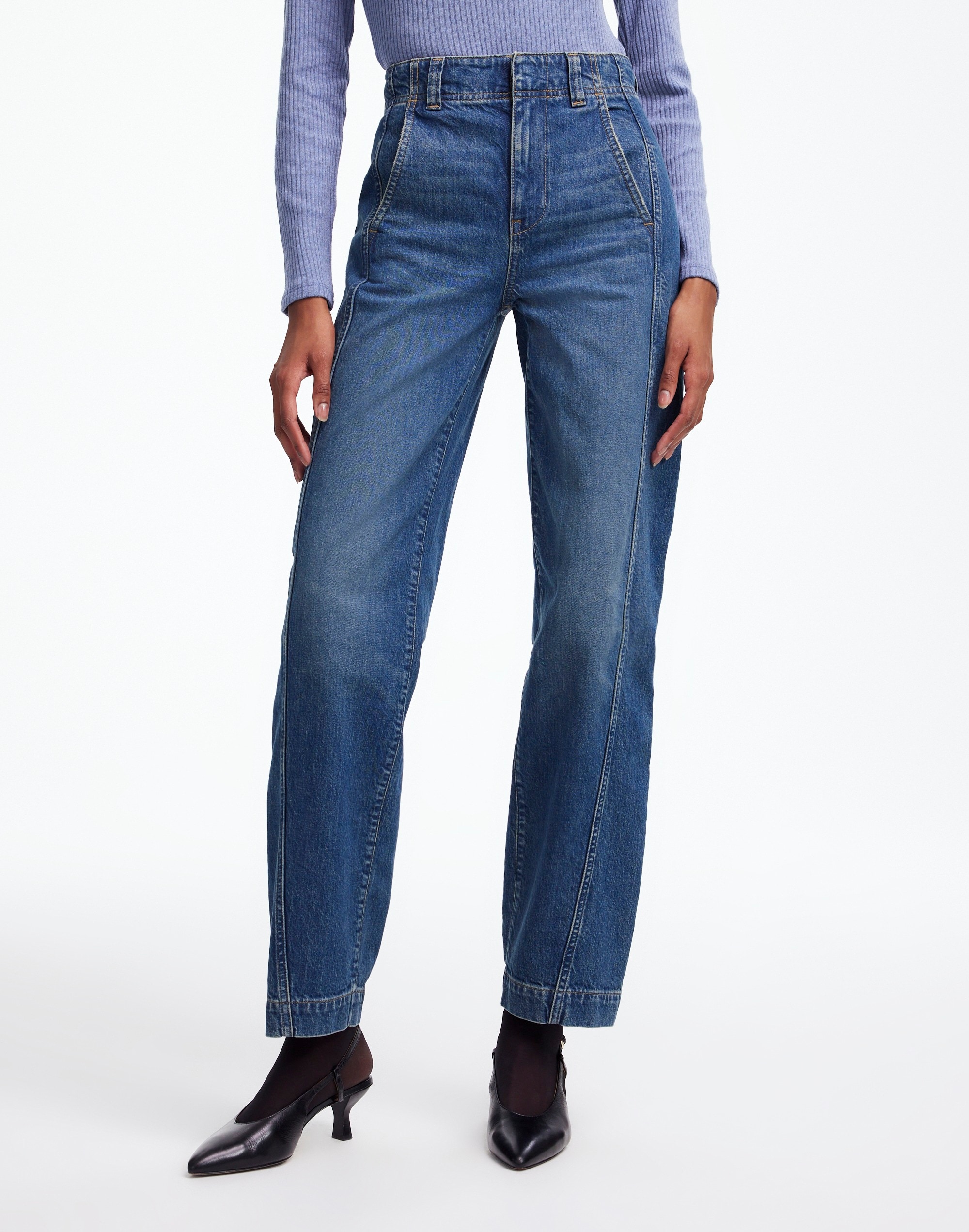 Tapered Denim Trousers Concho Wash | Madewell