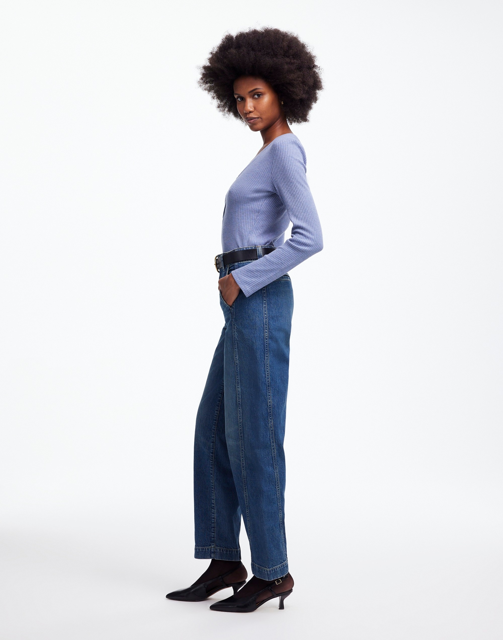 Tapered Denim Trousers Concho Wash | Madewell