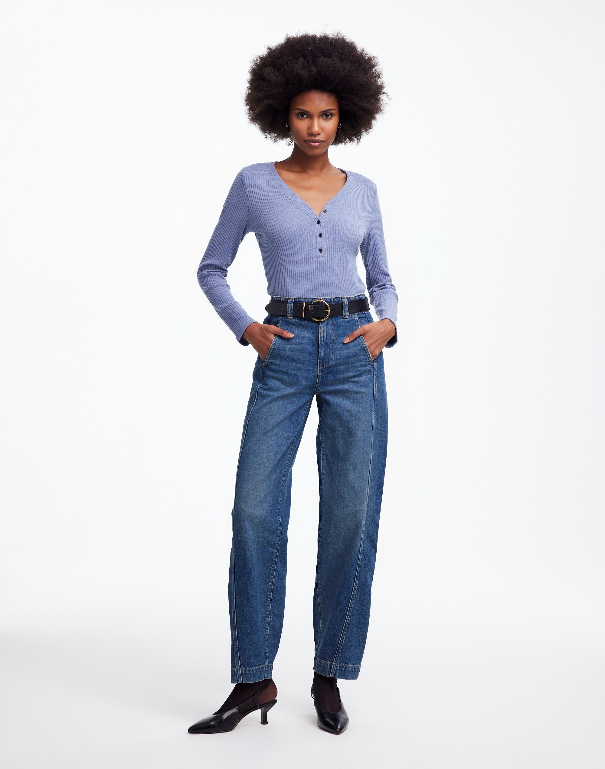 Tapered Denim Trousers Concho Wash | Madewell