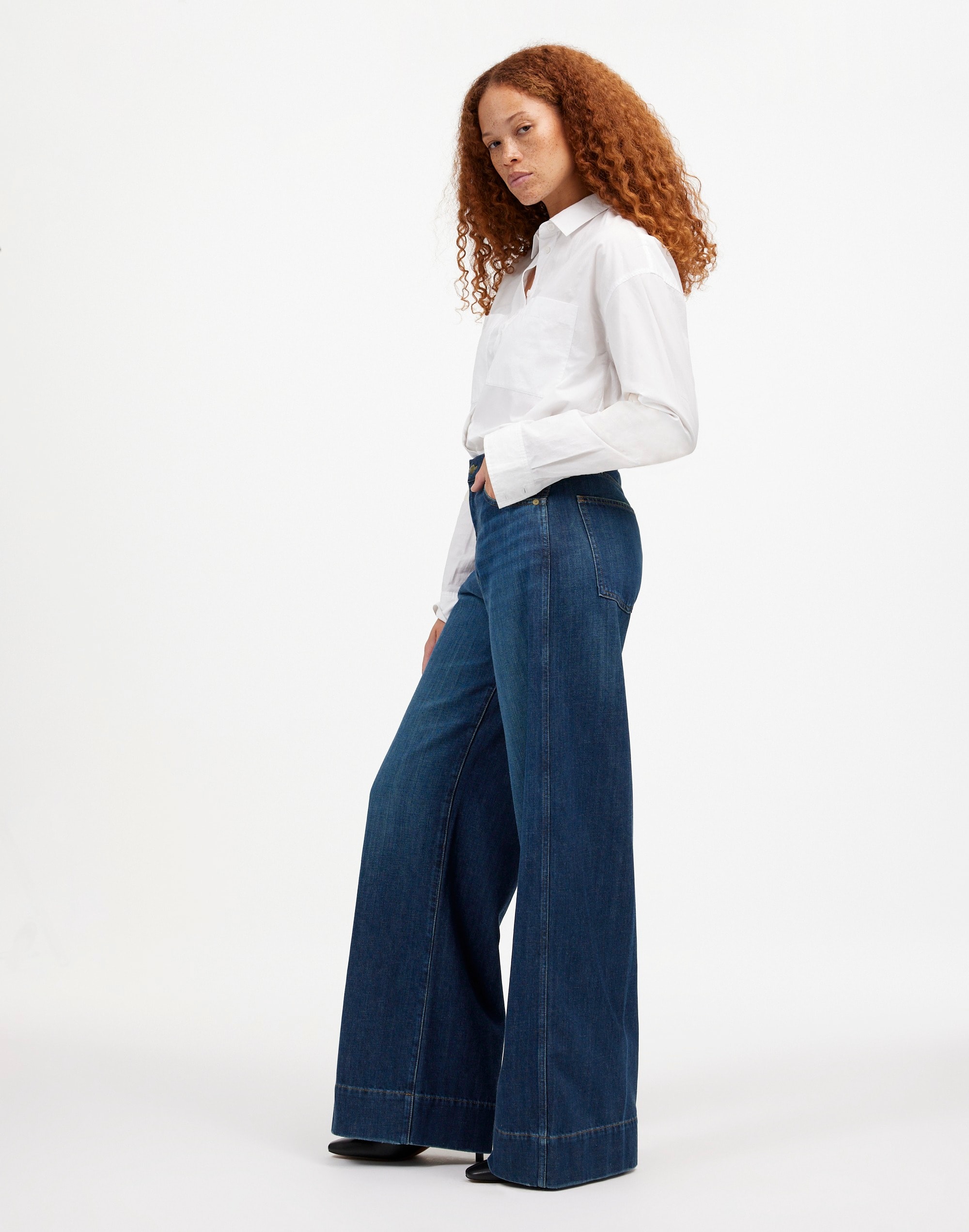 Curvy Superwide-Leg Jeans Ellsworth Wash: Softdrape Denim Edition | Madewell