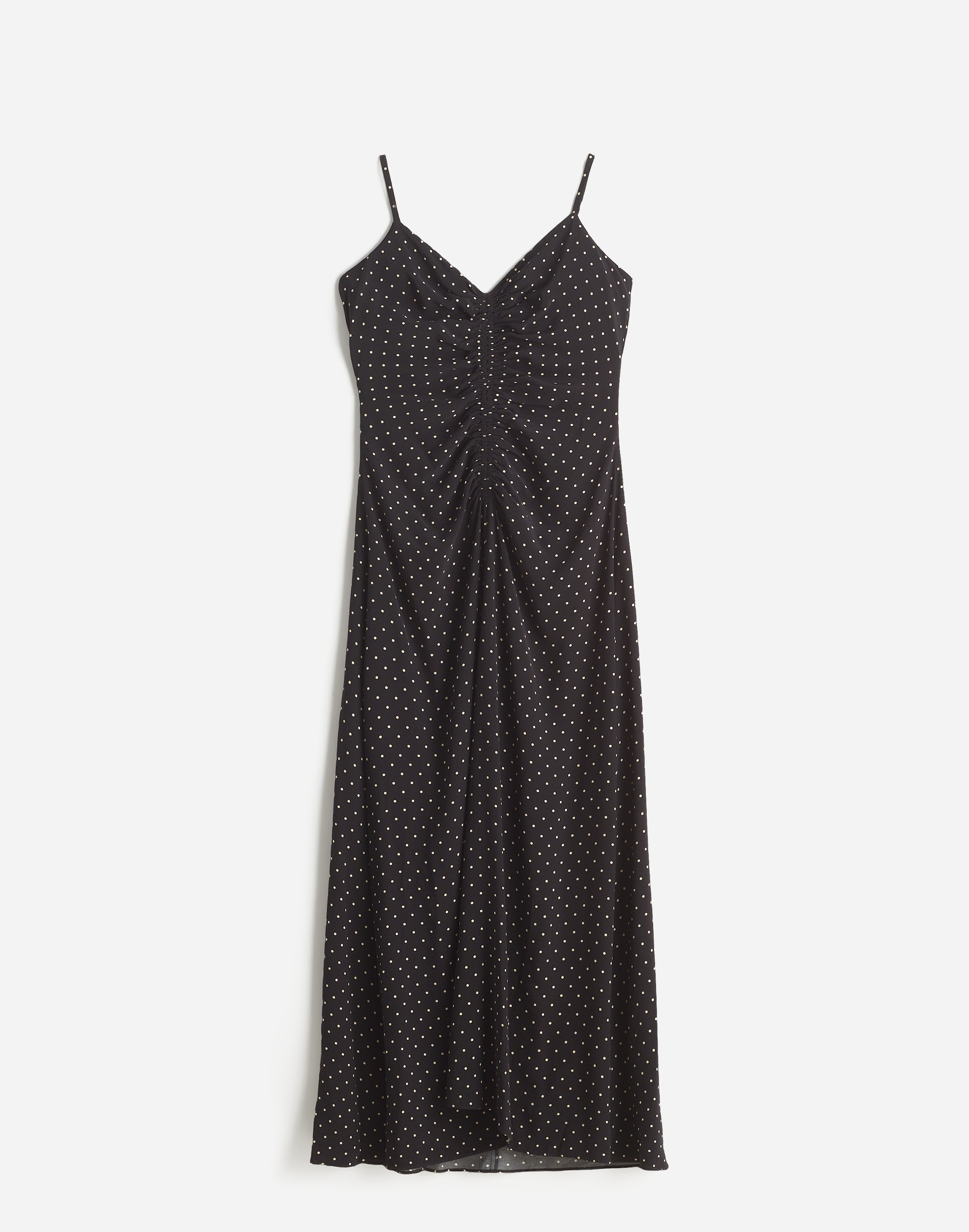 Ruched High-Low Midi Dress Polka Dot | Madewell