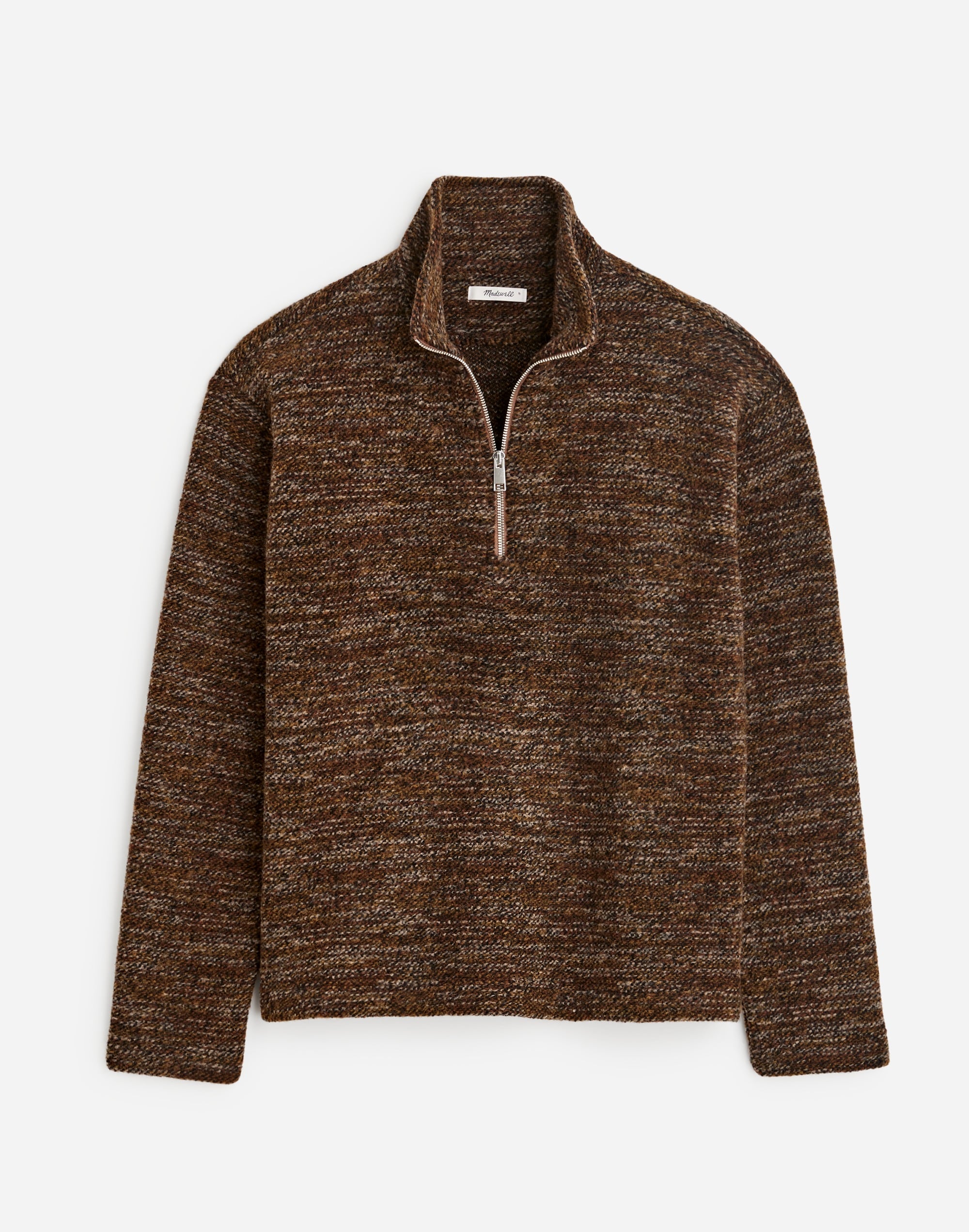 Bouclé Quarter-Zip Pullover | Madewell