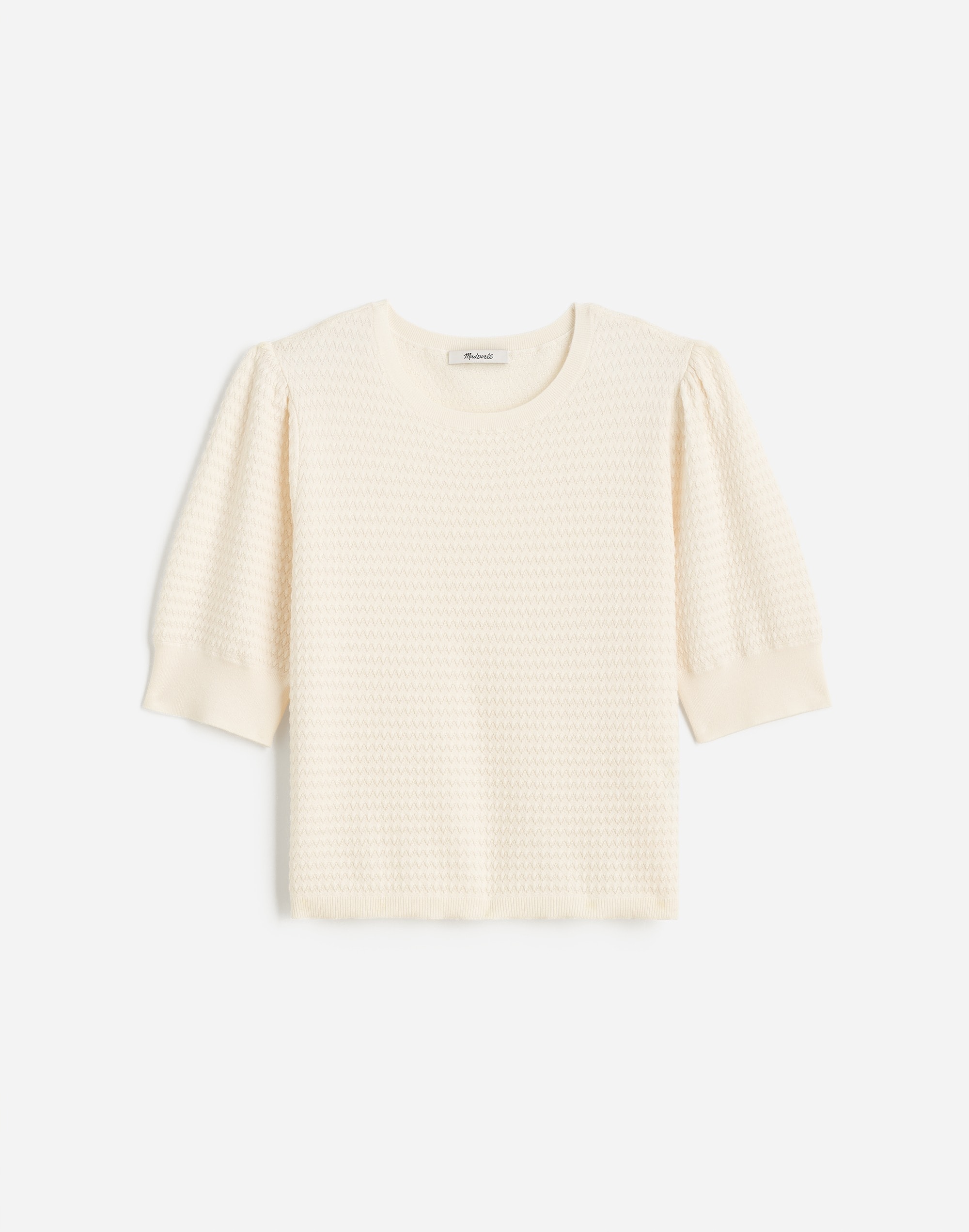 Merino Wool-Silk Blend Puff-Sleeve Sweater Tee | Madewell