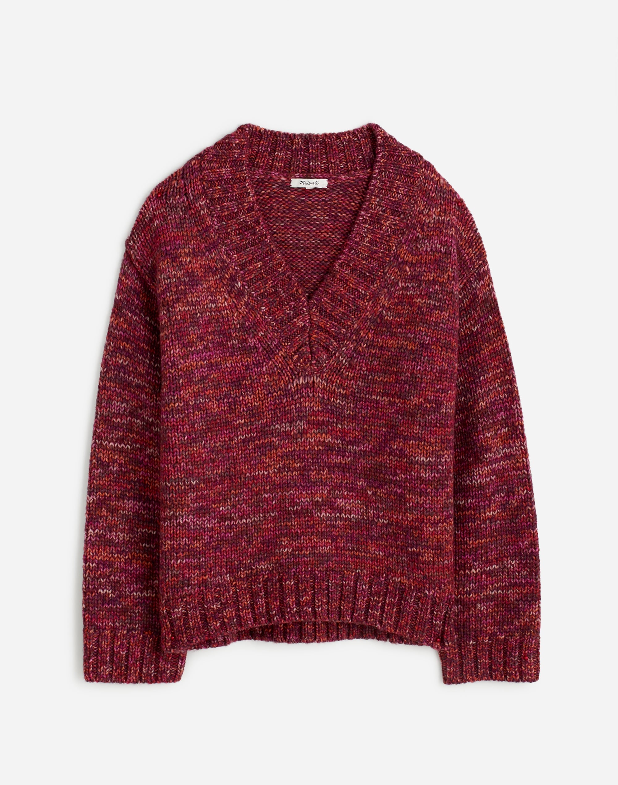 Spray-Dyed V-Neck Oversized Sweater | Madewell