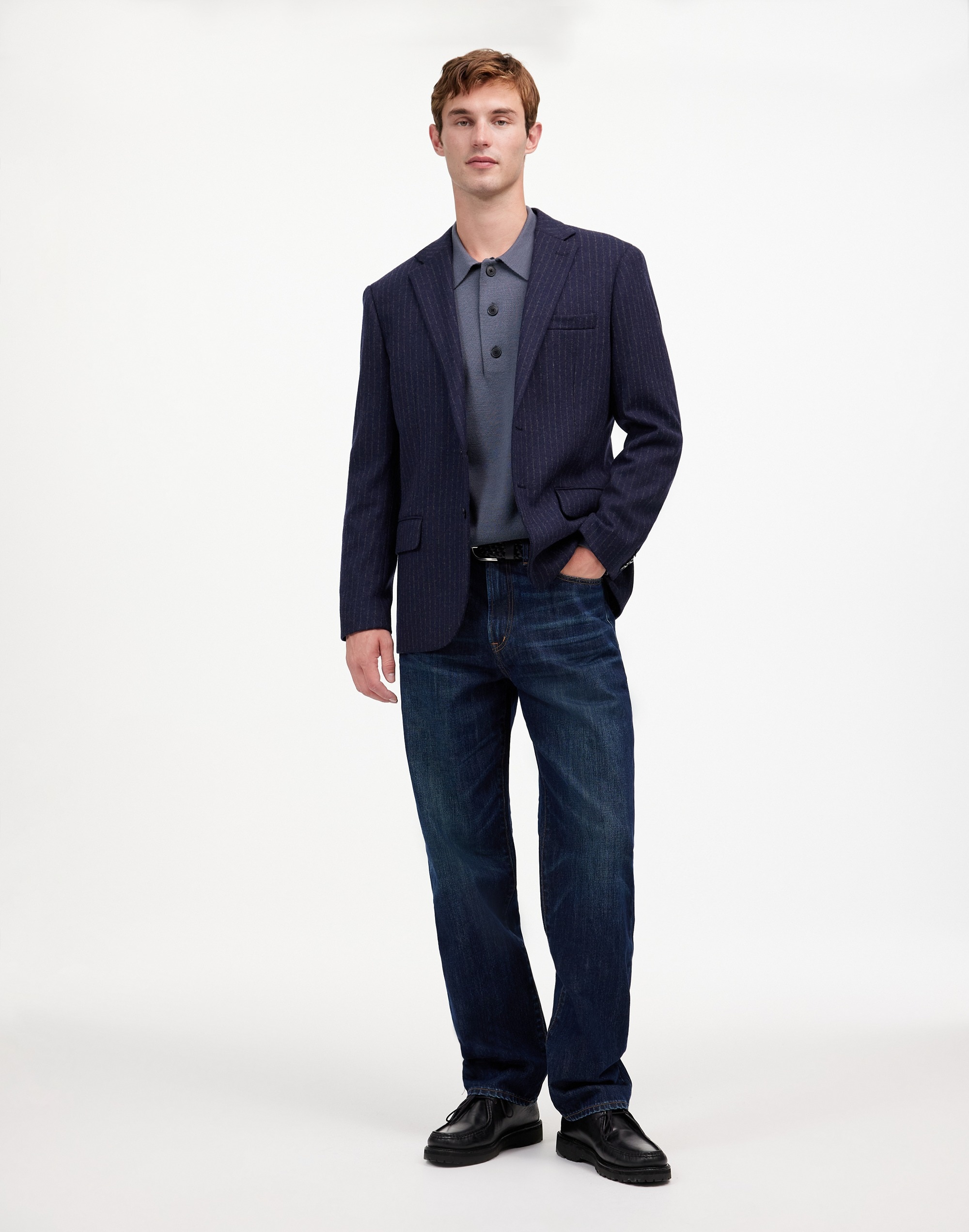 Mw The Roebling Two-button Blazer In Dark Navy