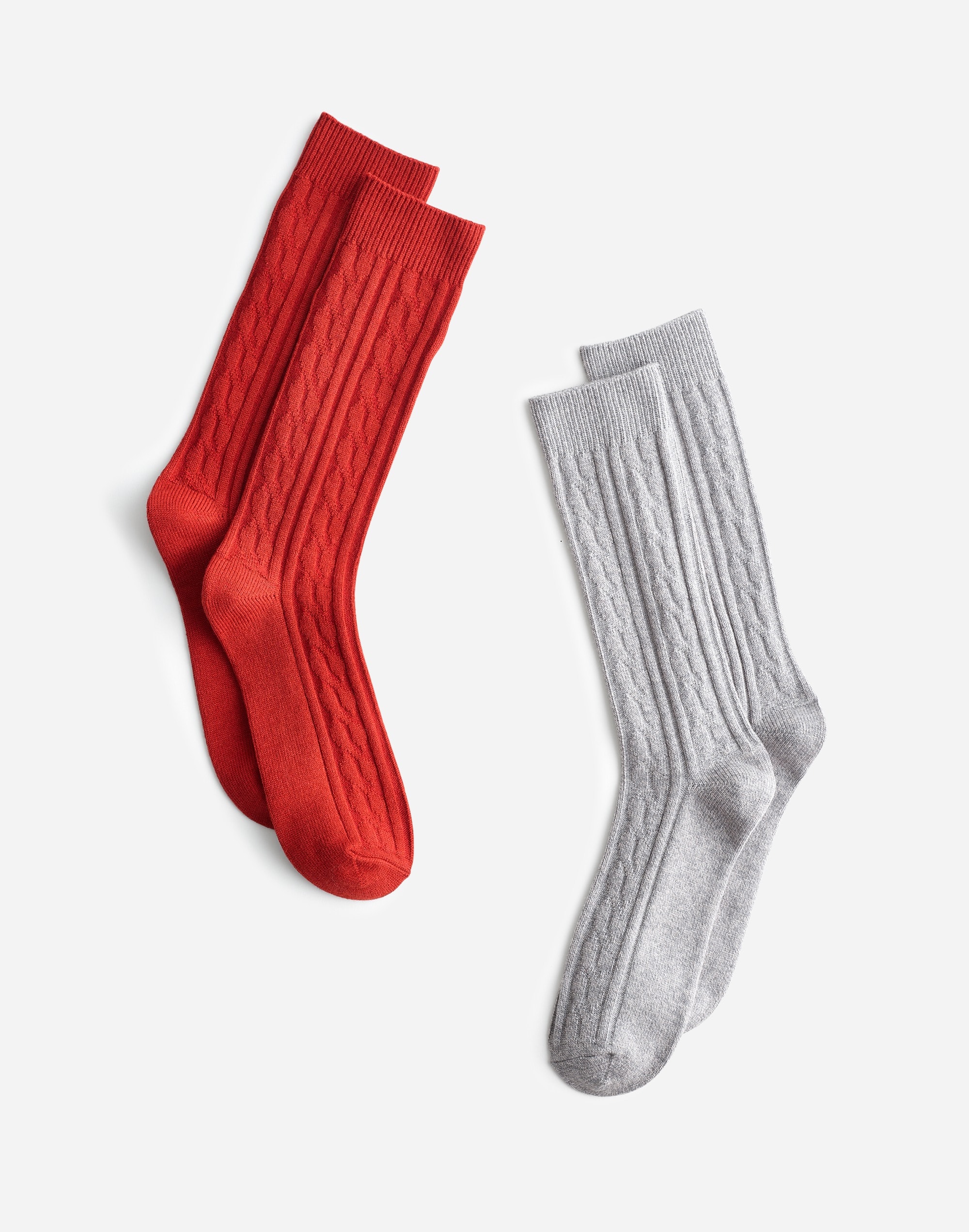 Two-Pack Cable Crew Socks | Madewell