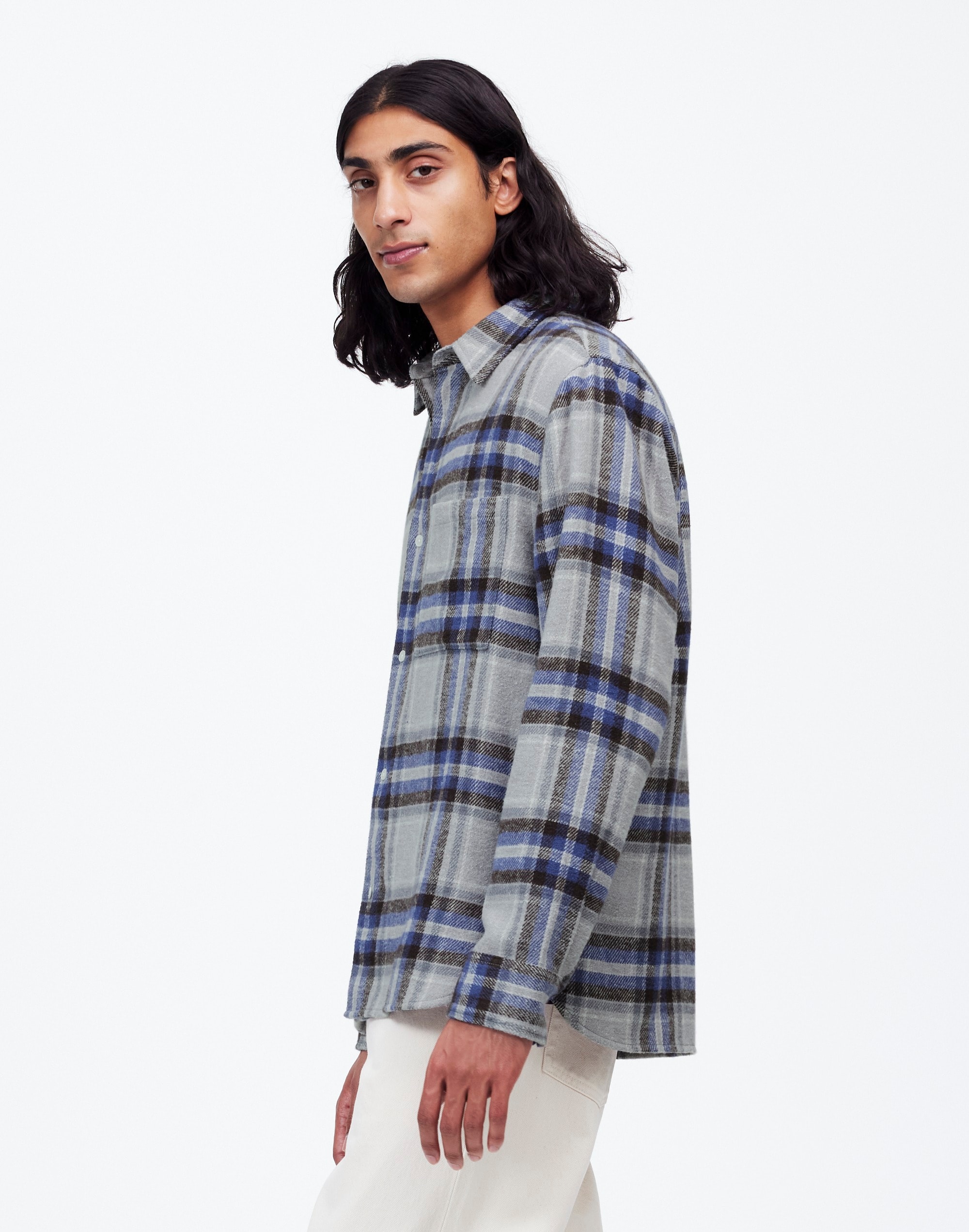 Brushed Flannel Easy Long-Sleeve Shirt | Madewell