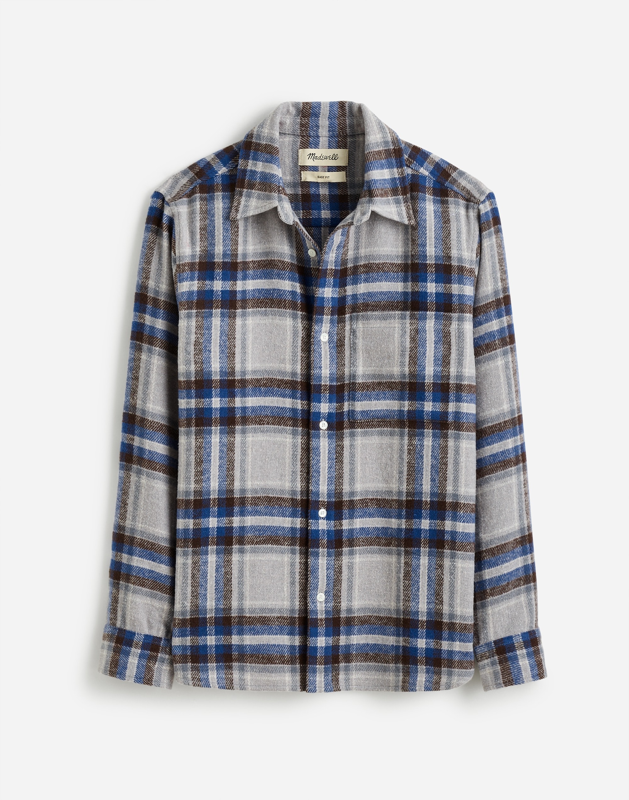 Brushed Flannel Easy Long-Sleeve Shirt | Madewell