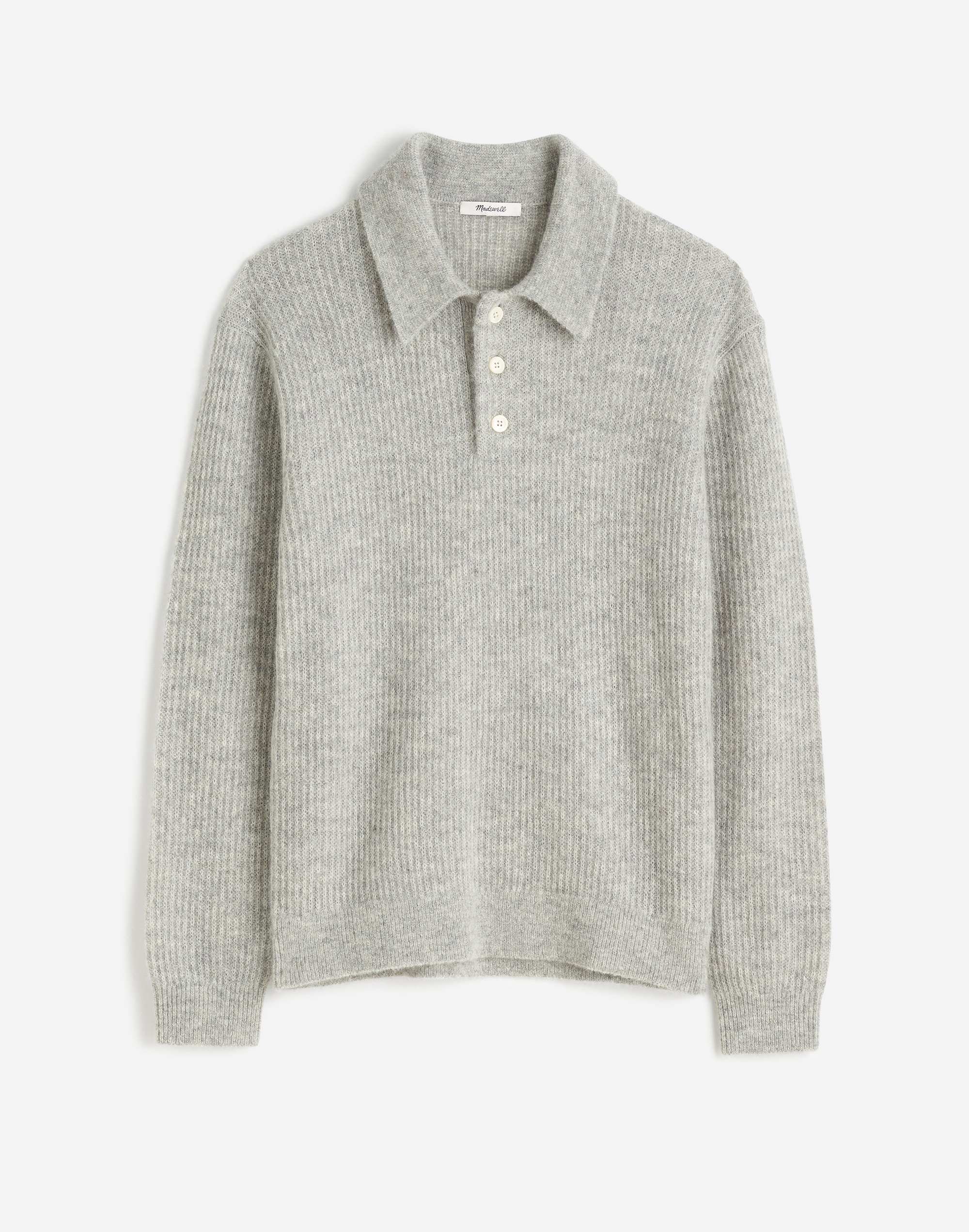 Alpaca-Blend Sweater Polo Shirt | Madewell