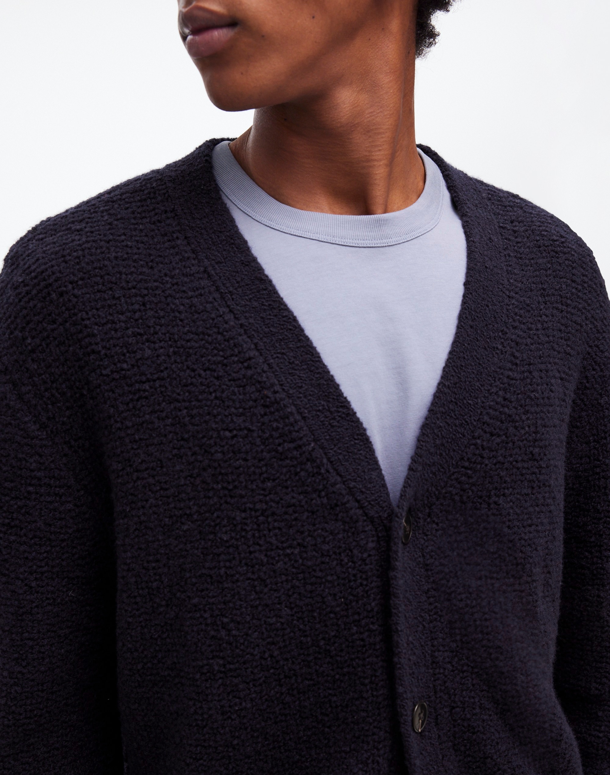 Boucl&eacute; Cardigan Sweater