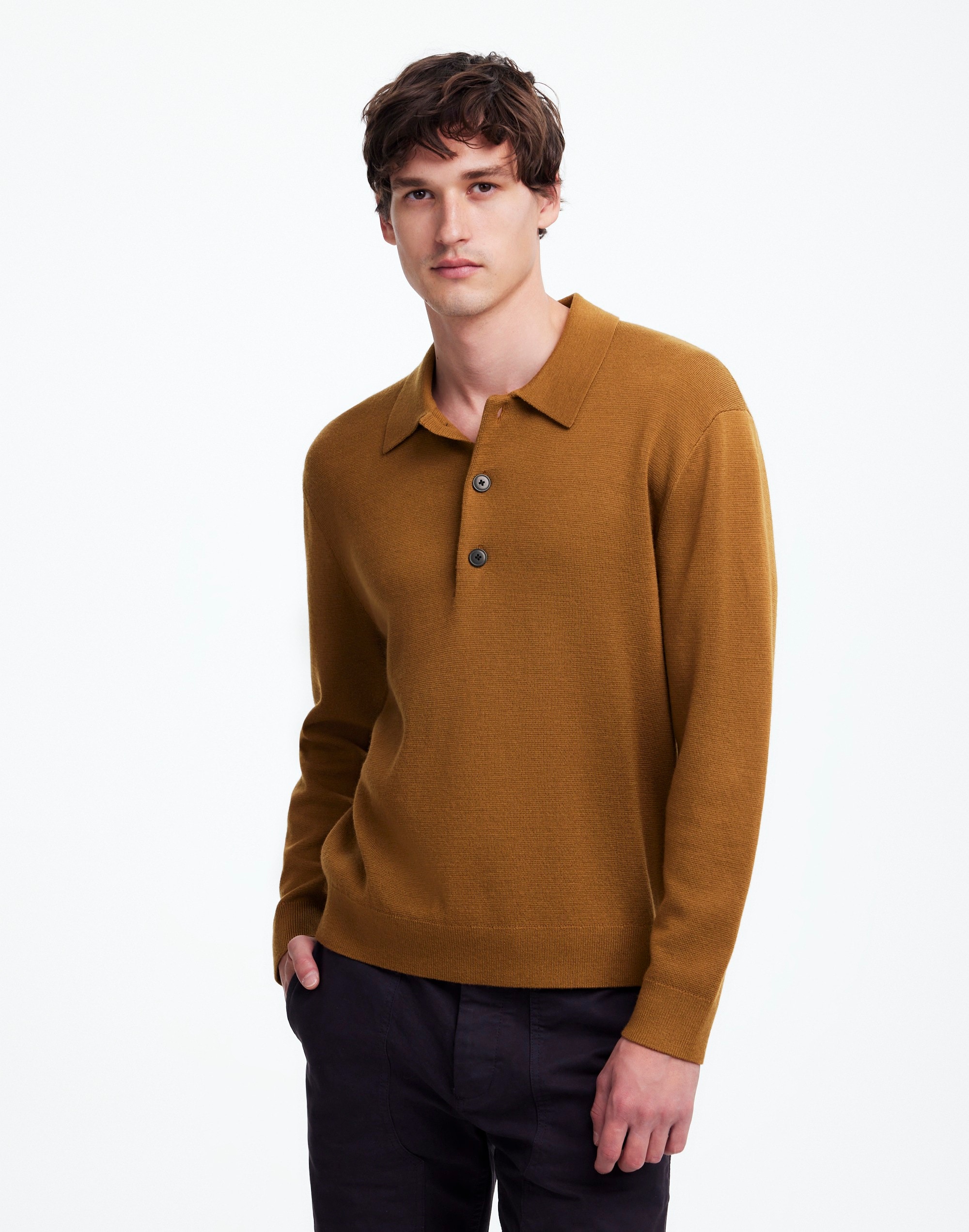 Milano-Knit Sweater Polo Shirt Merino Wool | Madewell