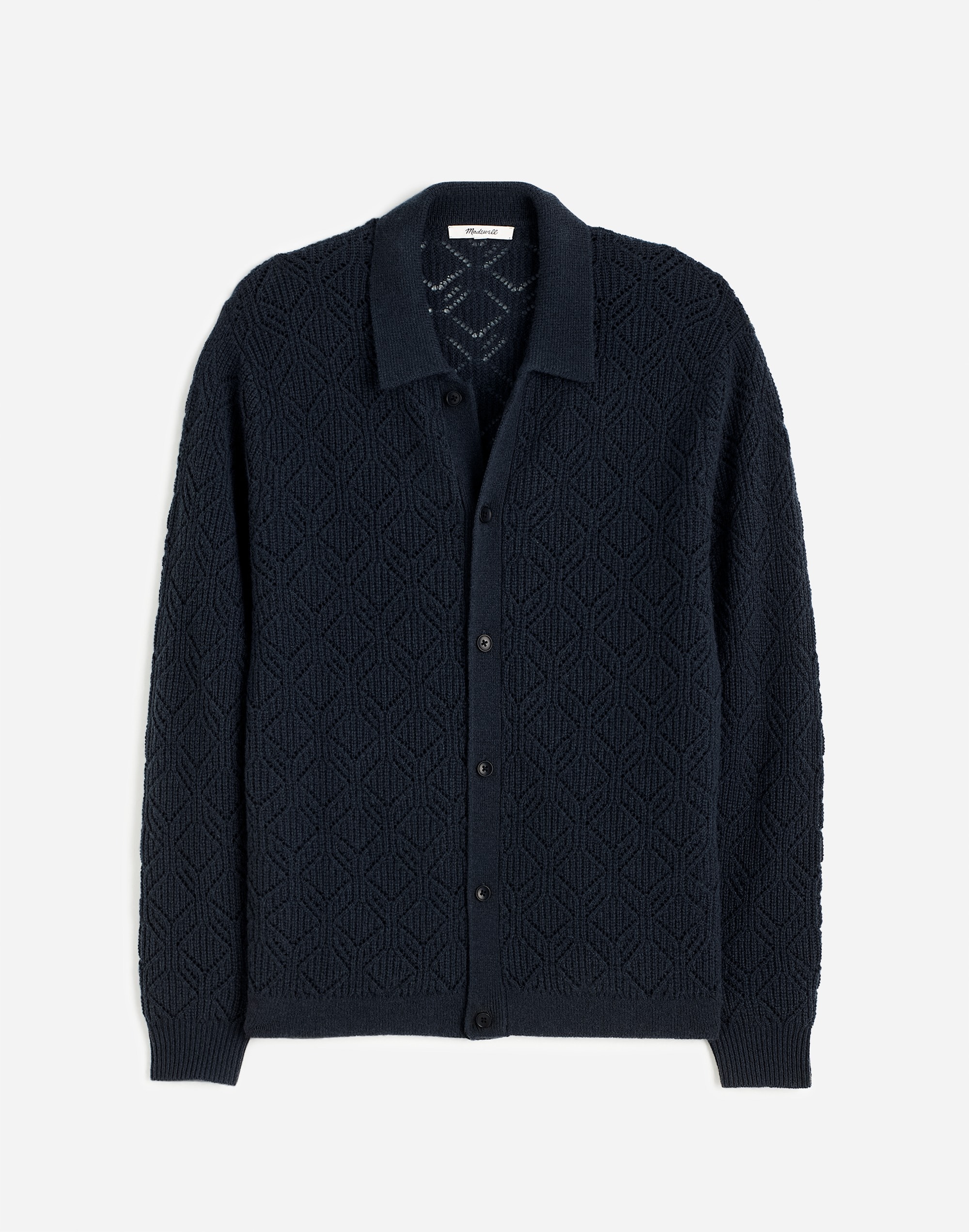 Diamond-Stitch Sweater Shirt SoftWool | Madewell