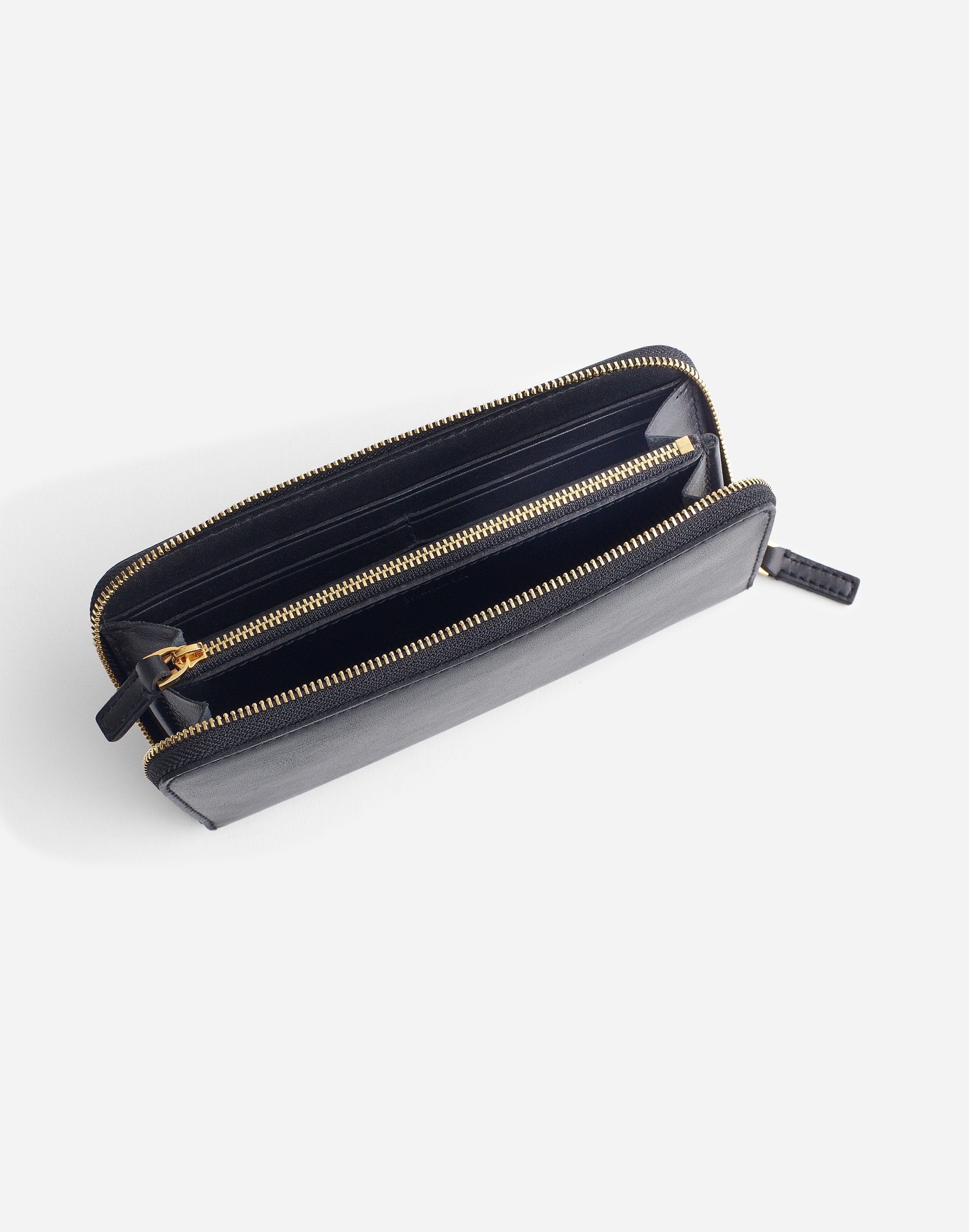 The Essential Continental Zip Wallet Leather | Madewell