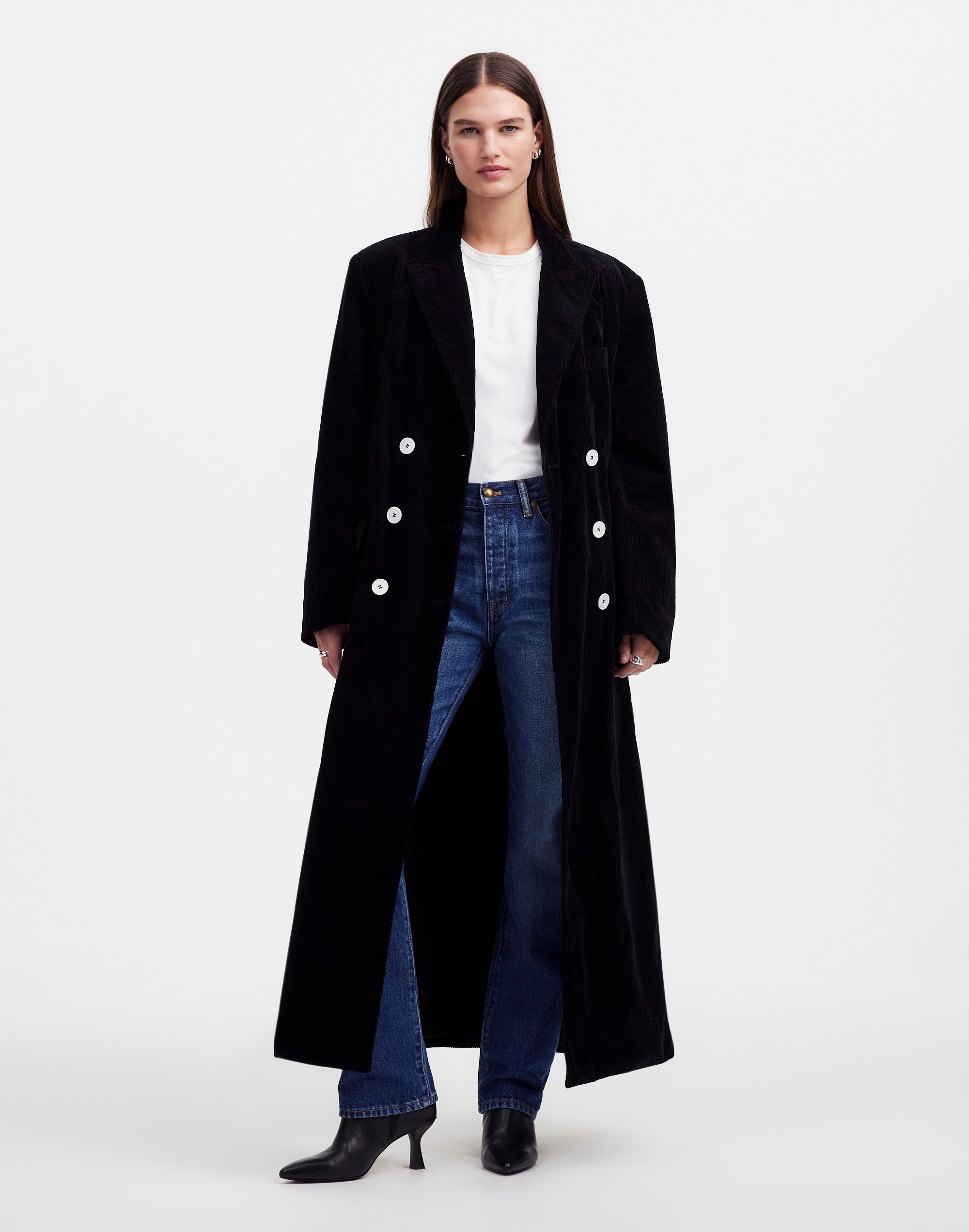 Alexa Chung for Madewell Oversized Long Coat Corduroy |