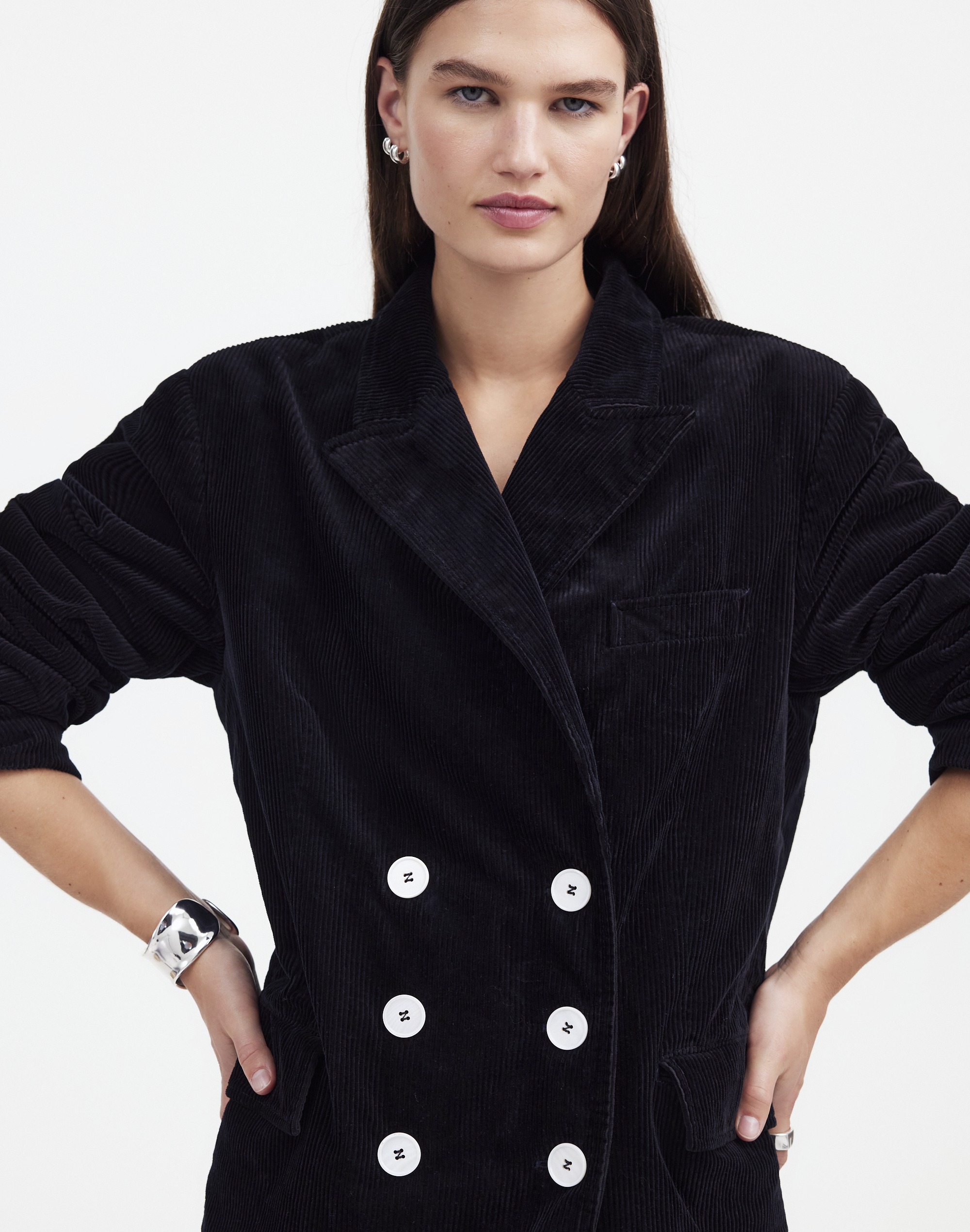 Alexa Chung for Madewell Double-Breasted Blazer Corduroy |